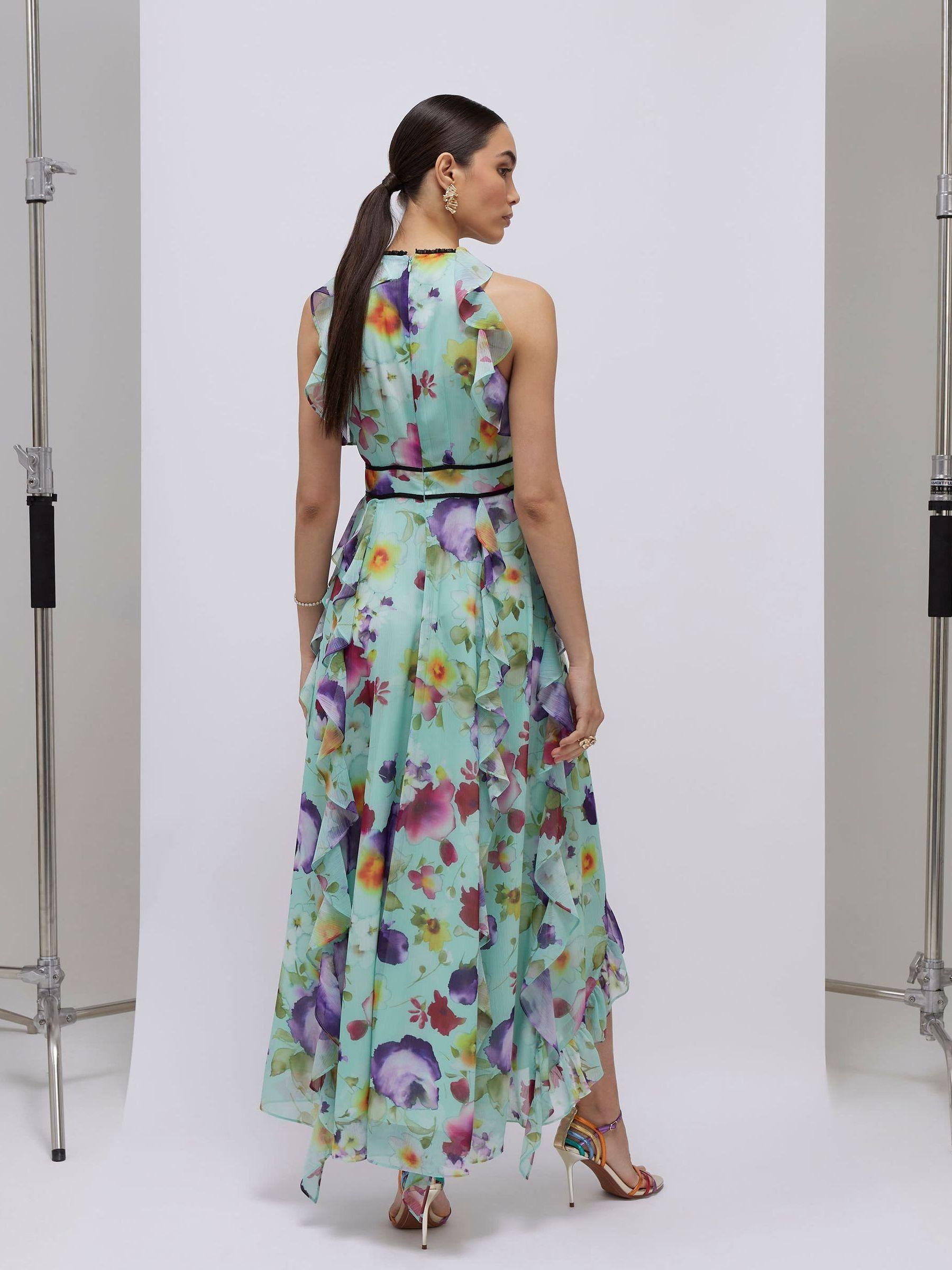 purple floral halter neck bodycon midi dress river island Turn heads and steal the spotlight in our Kaitlin Purple Floral Tie Waist Halter  Neck Midi Dressflirty, flattering, and perfect for every occasion  Shop Now: www.getthattrend.com/products/kaitlin-purple-floral -tie-waist-halter-neck-midi-dress