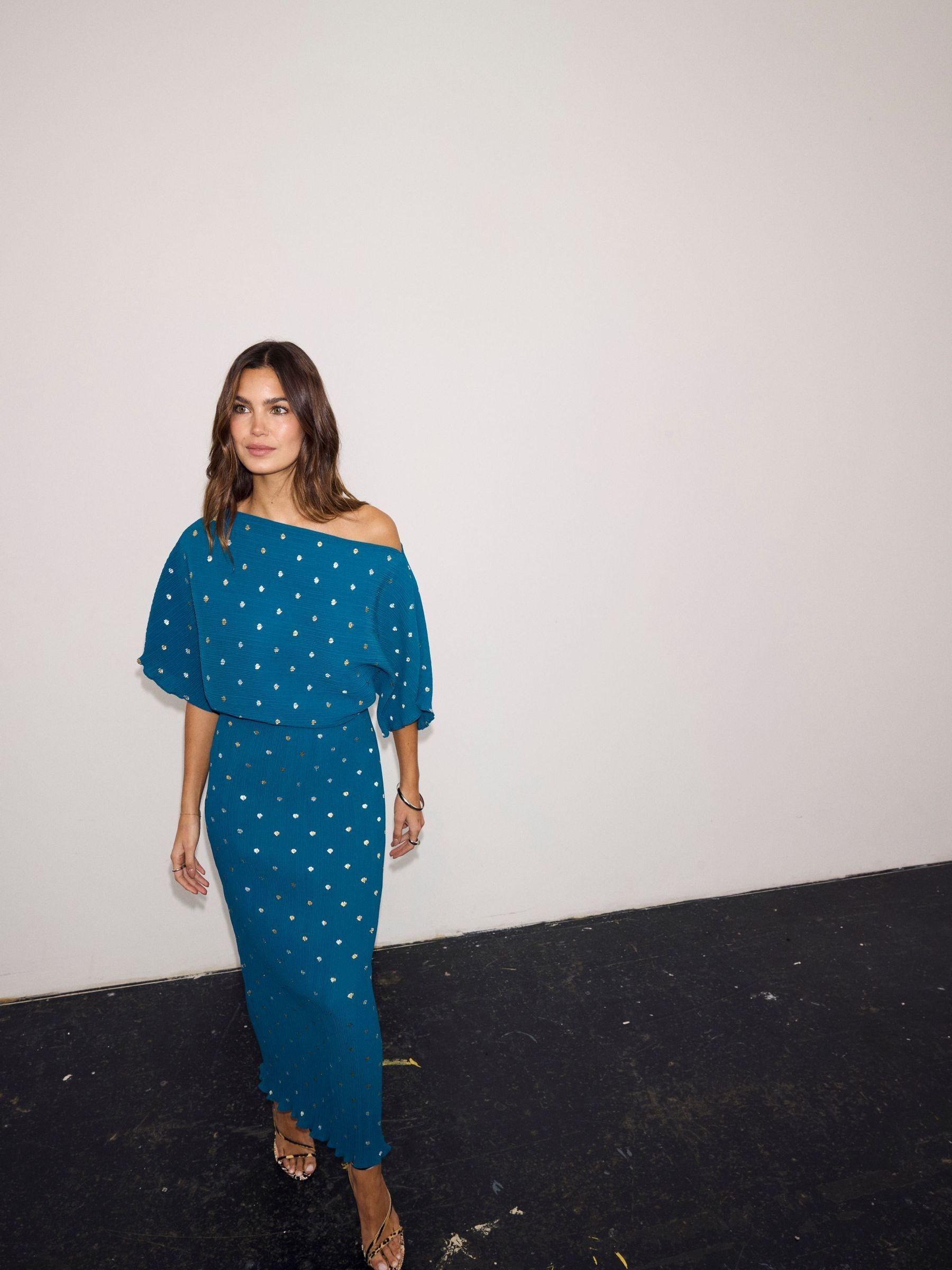 ice blue plisse tilly dress Never Fully Dressed Blue Tilly Plisse Dress