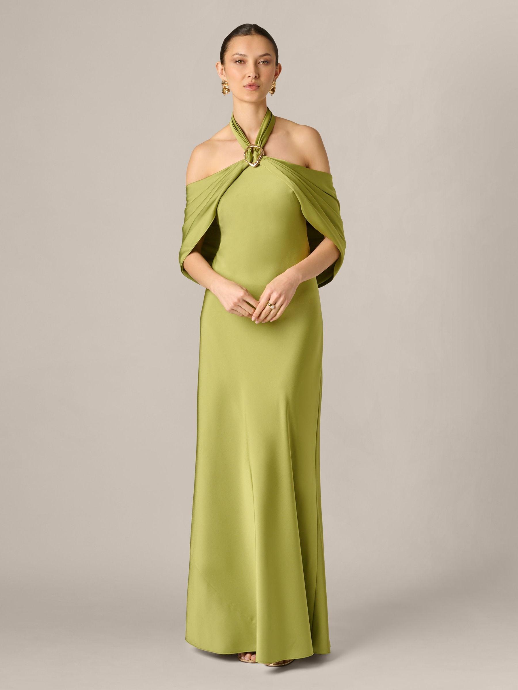 adrianna papell green dress Gown, 2 / surplice bodice Green Adrianna Papell Dresses for