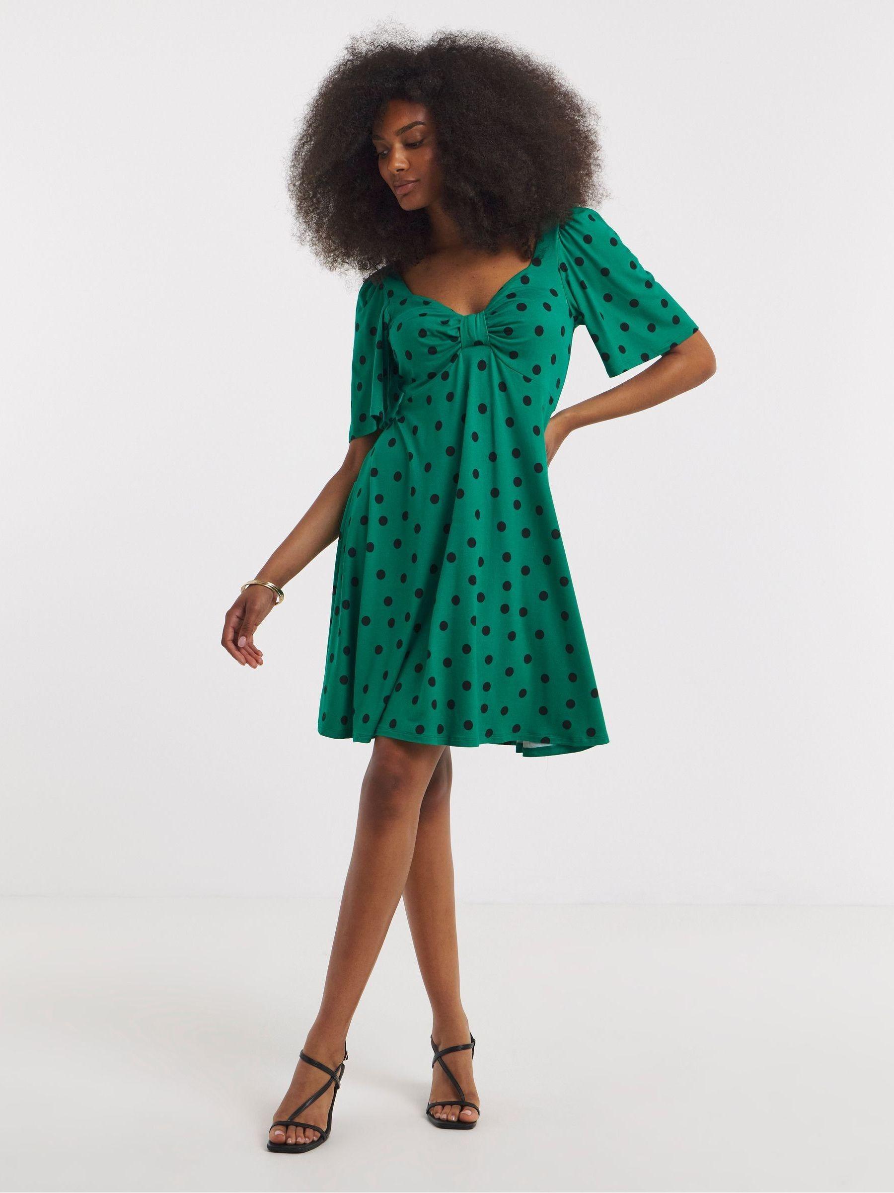 skater dress green Knit skater dress Green For Women