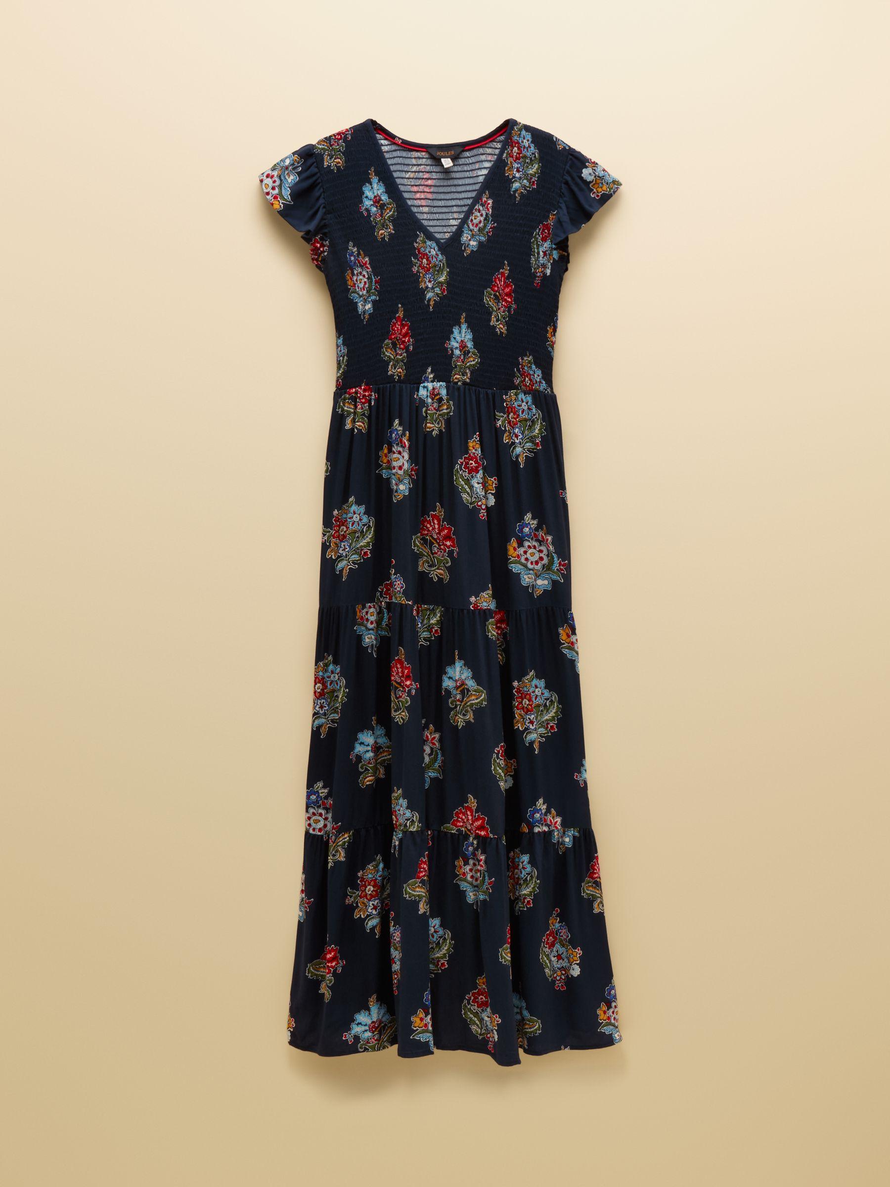 knee length dresses for ladies Joules Womens Liberty Stripe A Line Jersey Dress Navy Stripe  Kent &  Country