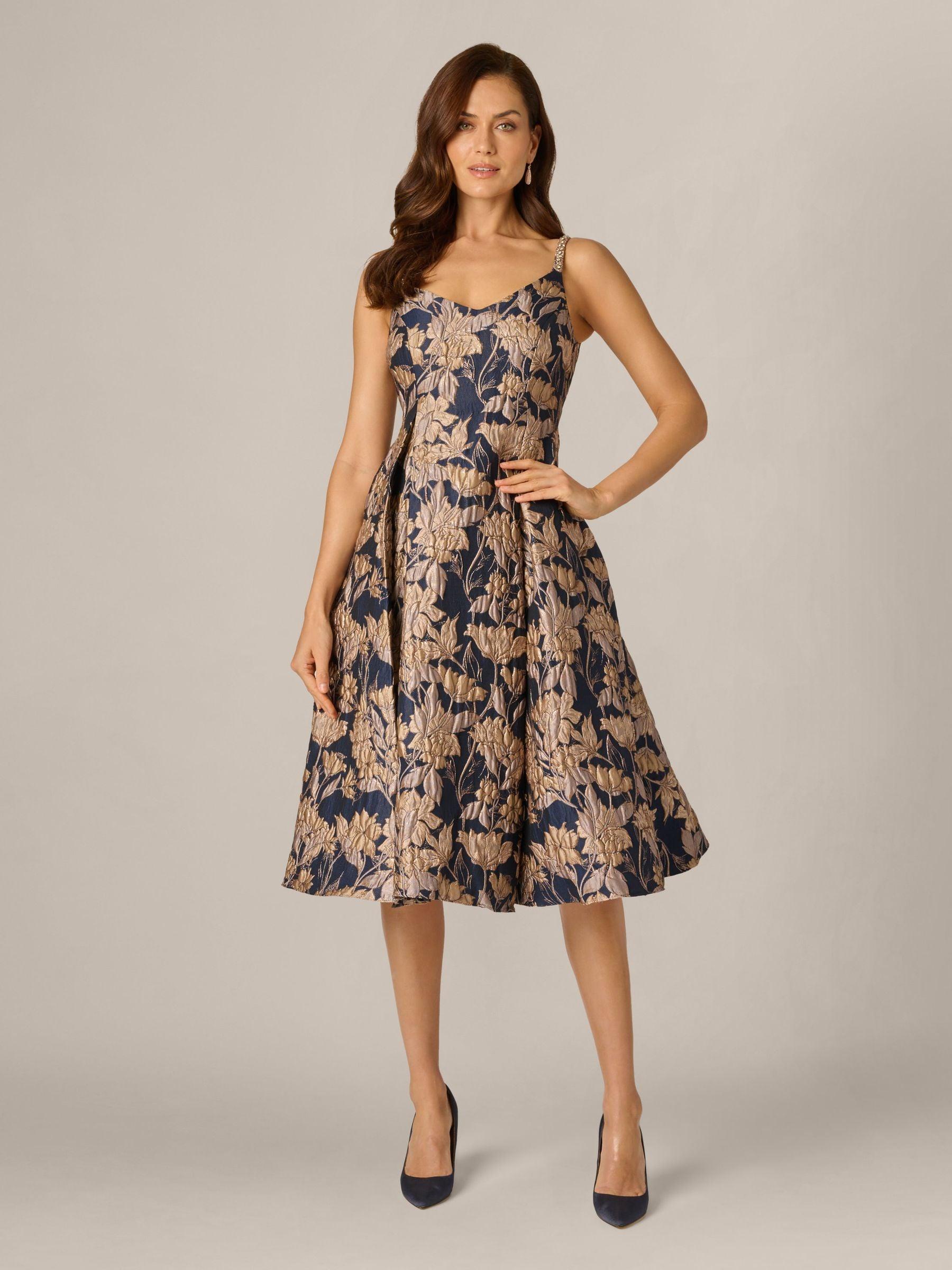 adrianna by adrianna papell women's scalloped-trim fit & flare dress Adrianna Papell Fit & Flare Dresses