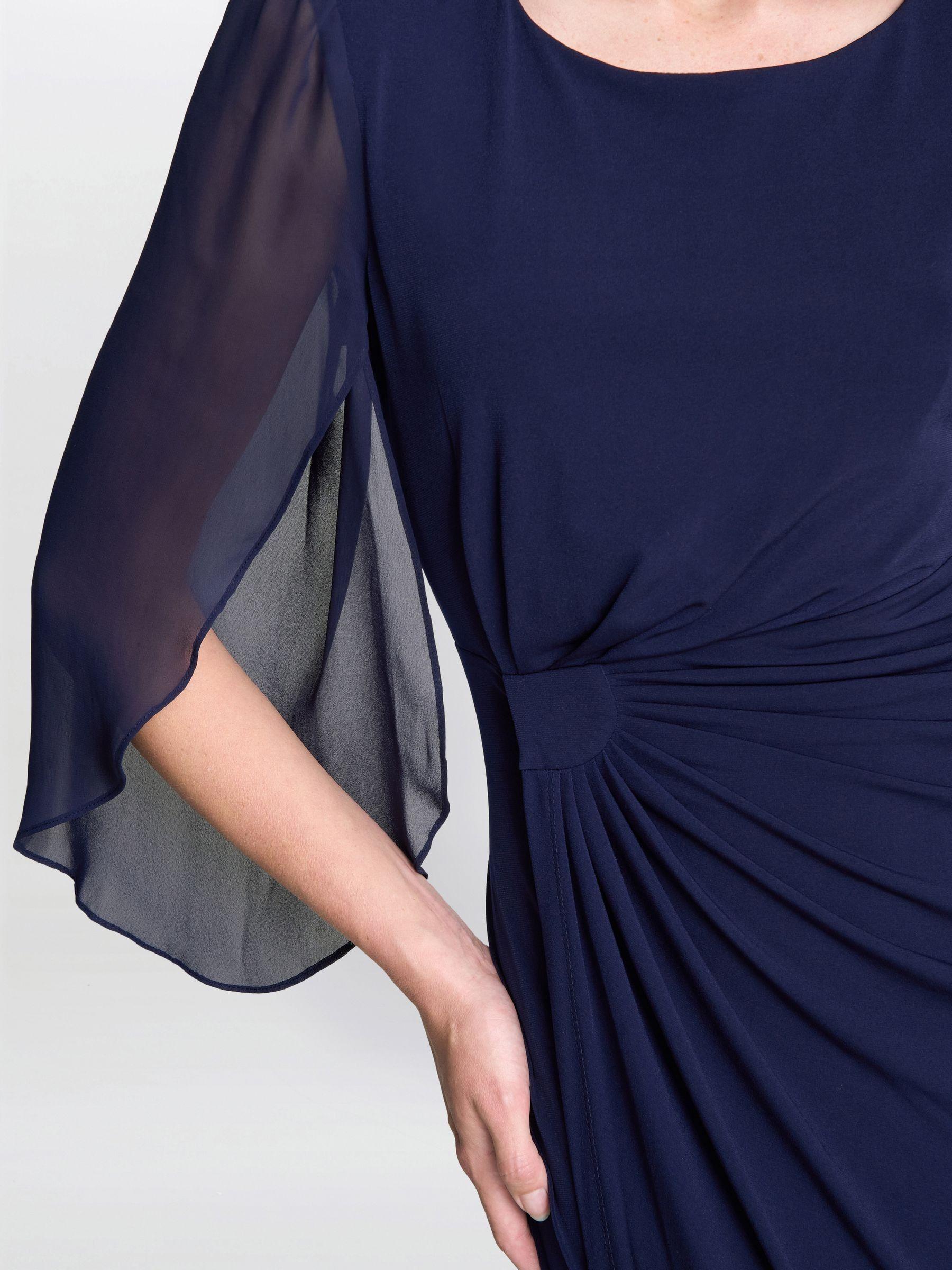 gina bacconi blue dress Gracie Dress | Embroidered Stripe Midi Dress