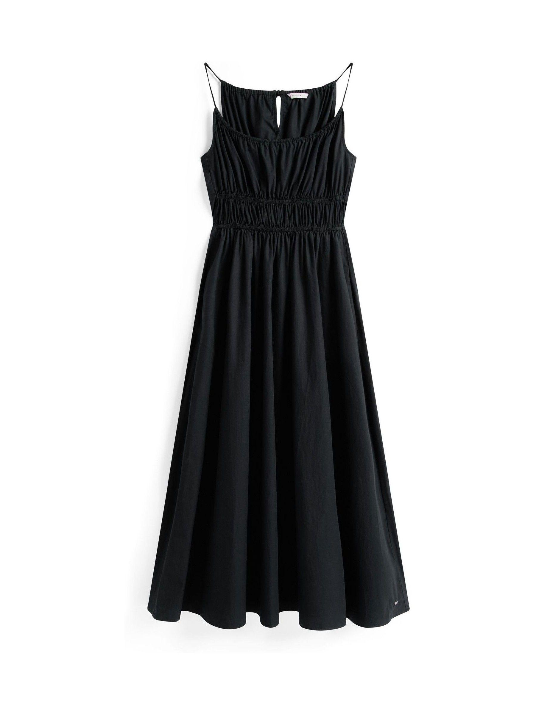 knee length dresses for ladies Tommy Hilfiger Chambray Fit-&-Flare Tiered Maxi Dress – Brands Direct