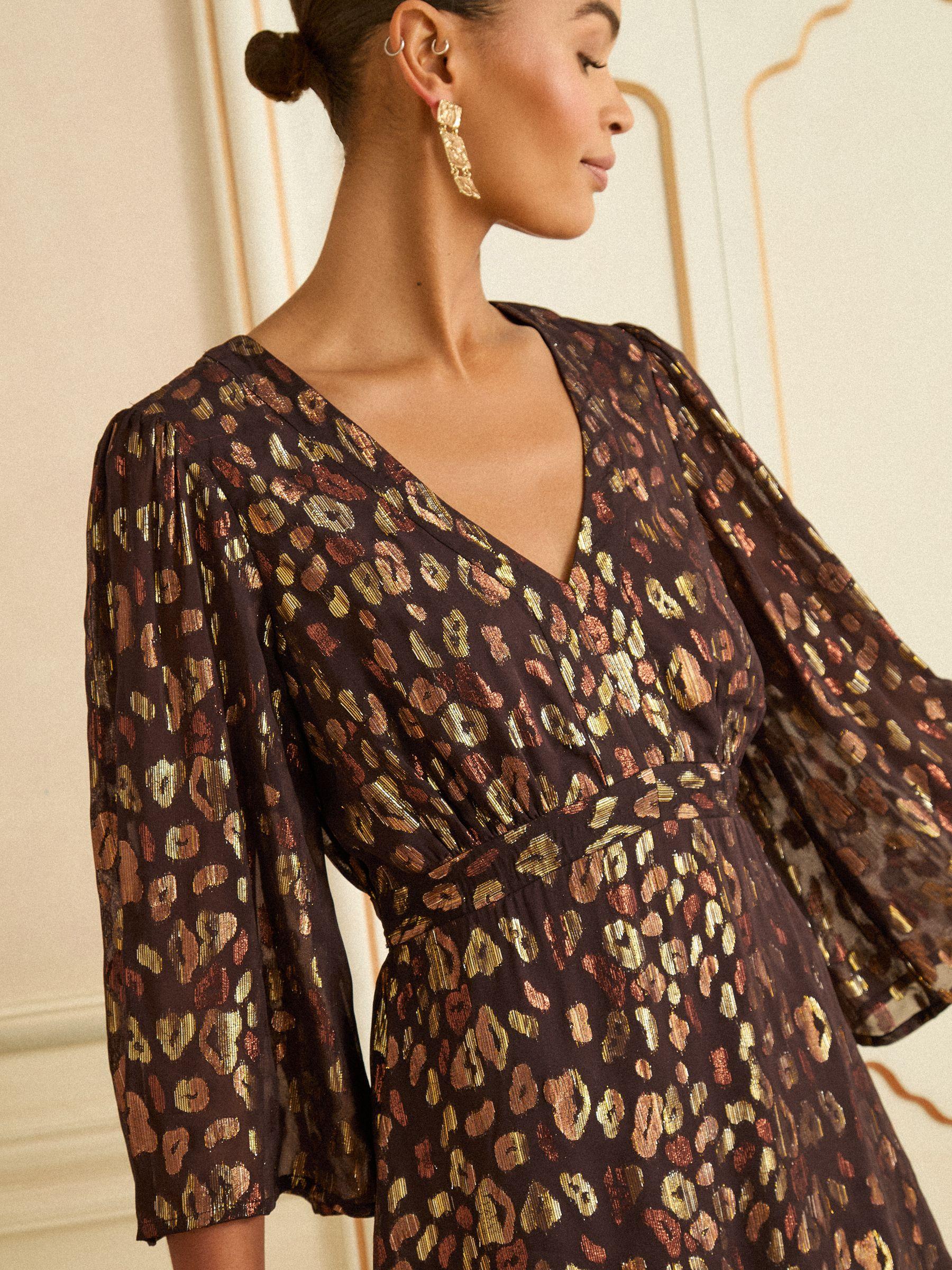 Love & Roses Metallic Mini Dress in Brown | Lyst Love & Roses Metallic Mini Dress in Brown | Lyst