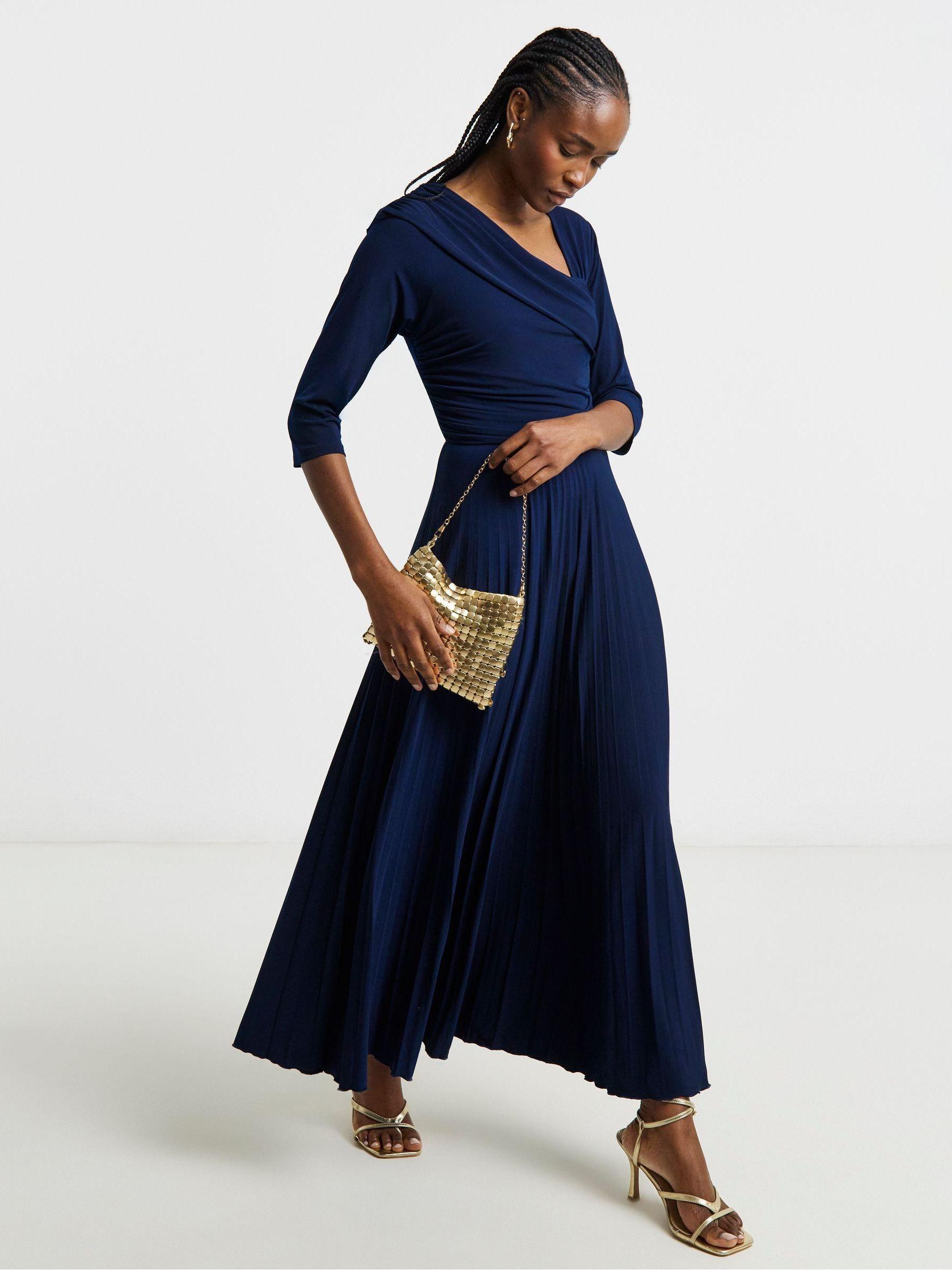 joanna hope ombre pleated dress Joanna Hope Ombre Print Pleated Dress, Blue/Green
