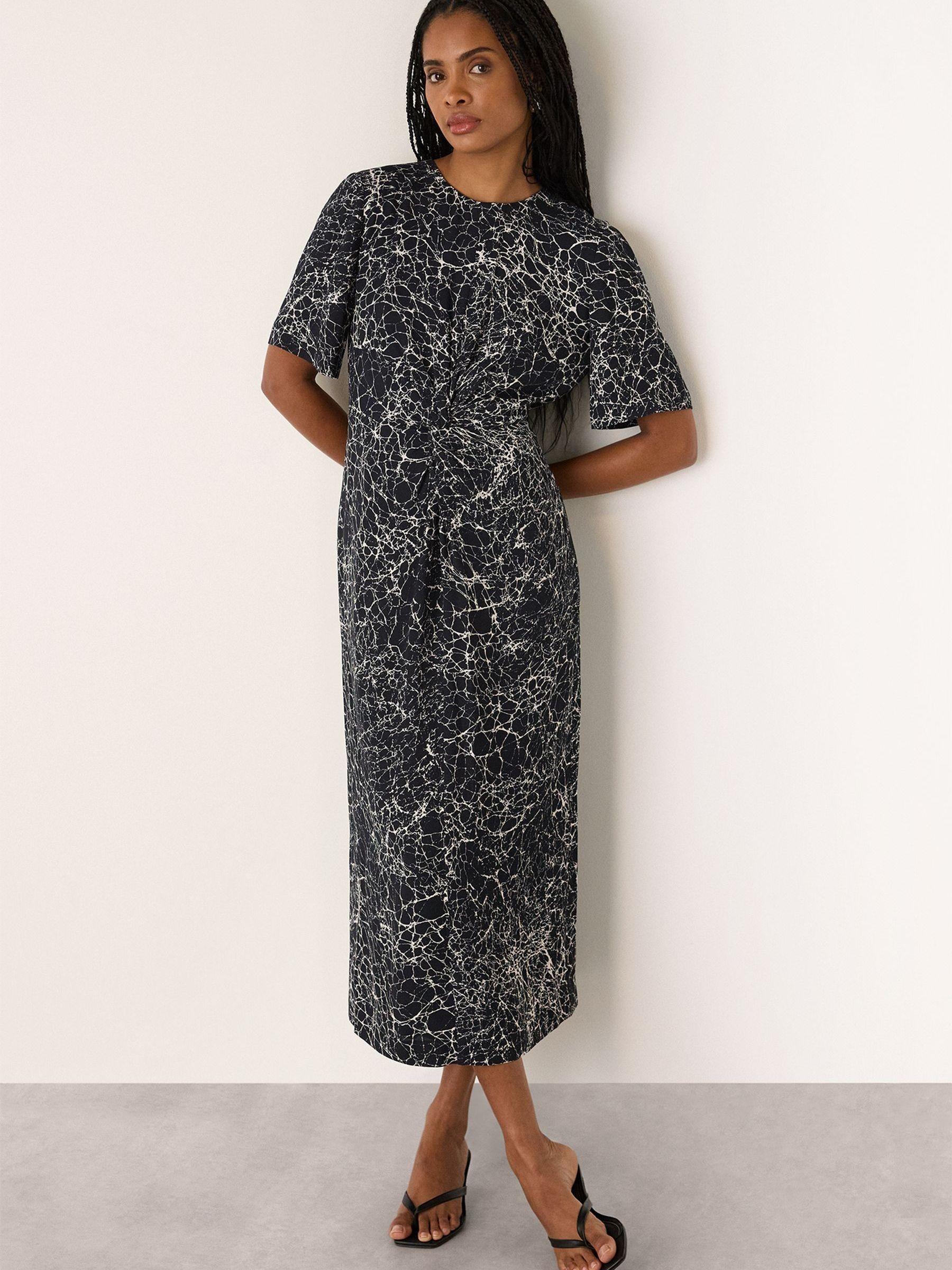 knee length dresses for ladies Whistles Bella Twist Midi Dress main image 0