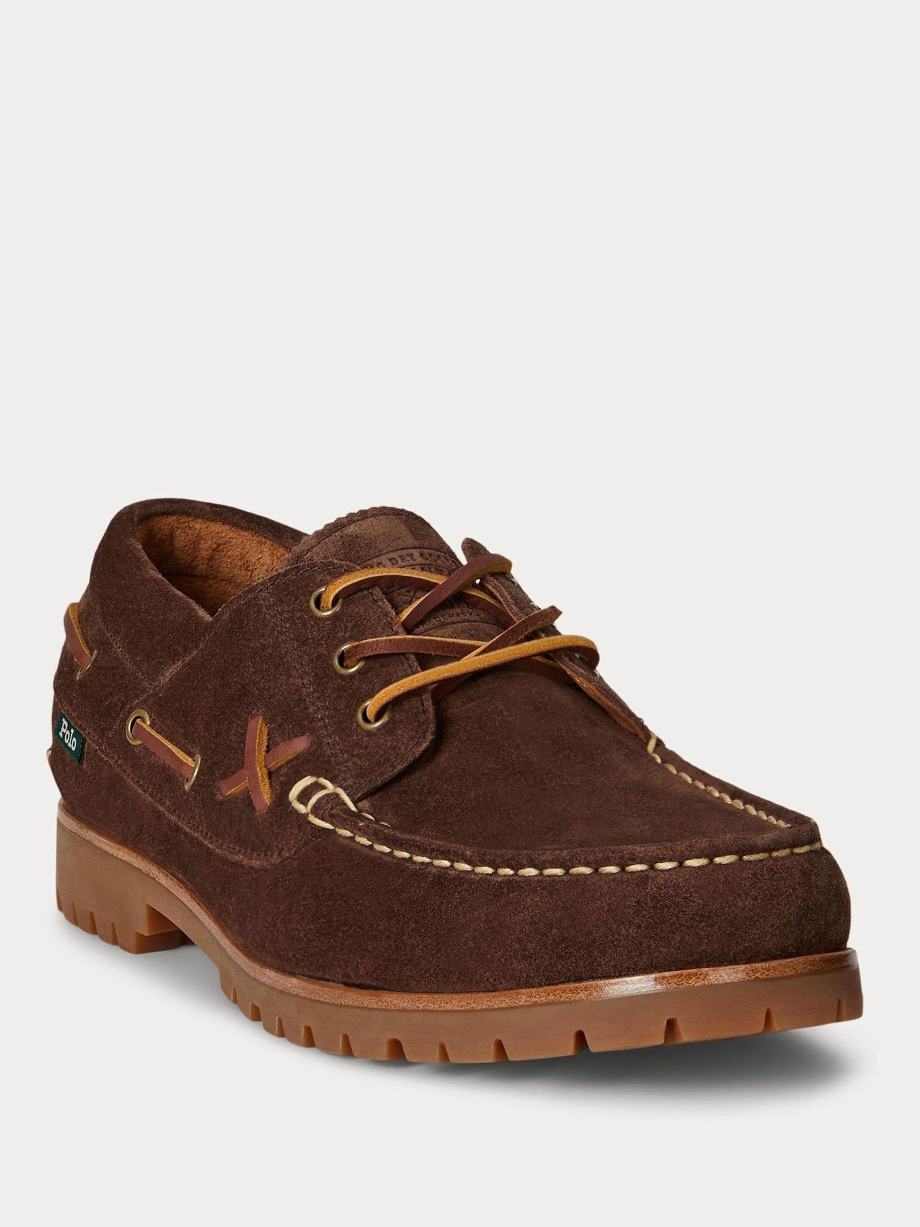 Polo Ralph Lauren Ranger Casual Leather Deck Boat Shoes in Brown for Men |  Lyst