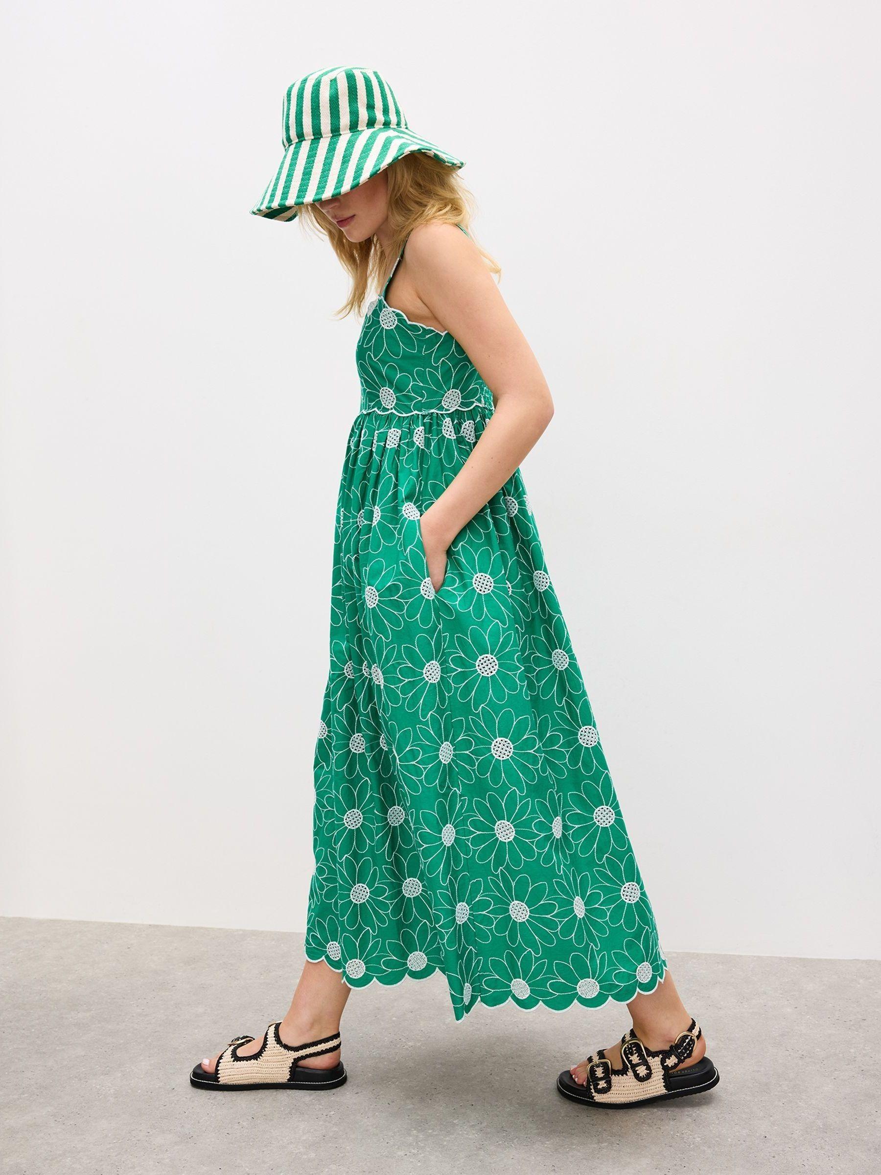 oliver bonas green dress Buy Oliver Bonas Green Corduroy Embroidered Sleeve V-Neck Midi Dress from Next USA