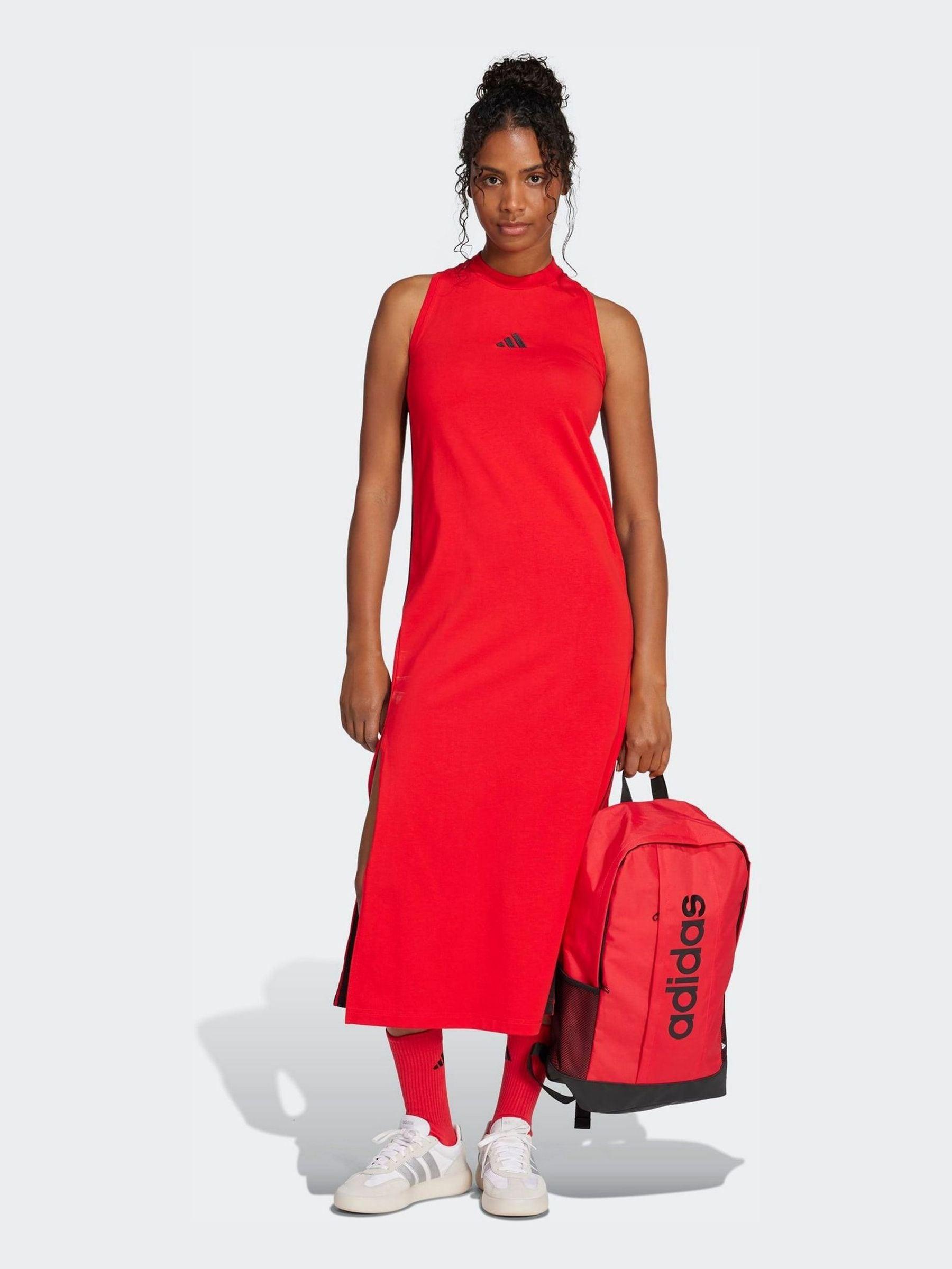 adidas maxi hoodie dress Adidas Hoodie Dress GN2782 Casual Trefoil Maxi Dress Originals Oversized  Black