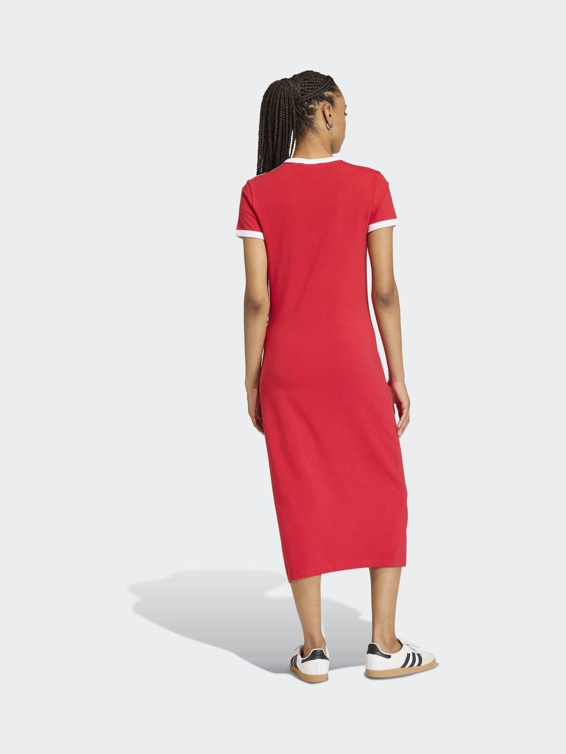 strapless open back dress ADIDAS ORIGINALS Women's Red Mini Dress with Balloon Sleeves – Pavidas main image 1