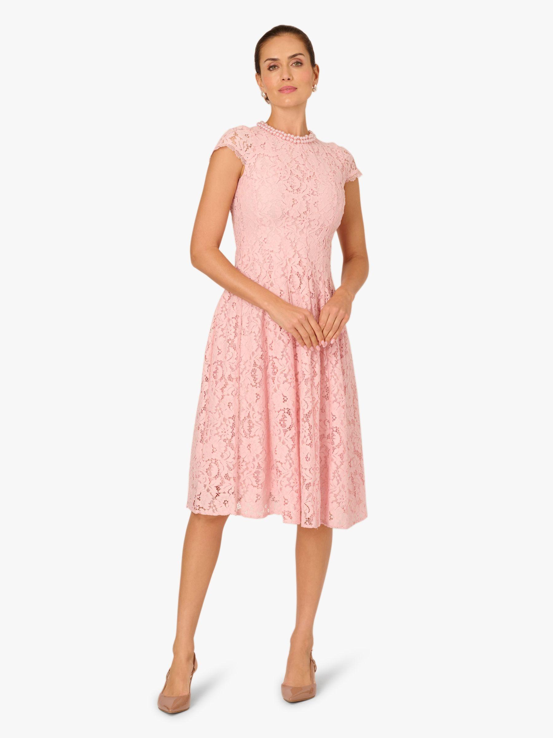 knee length dresses for ladies Beaded Lace Mini Dress (M) main image 0