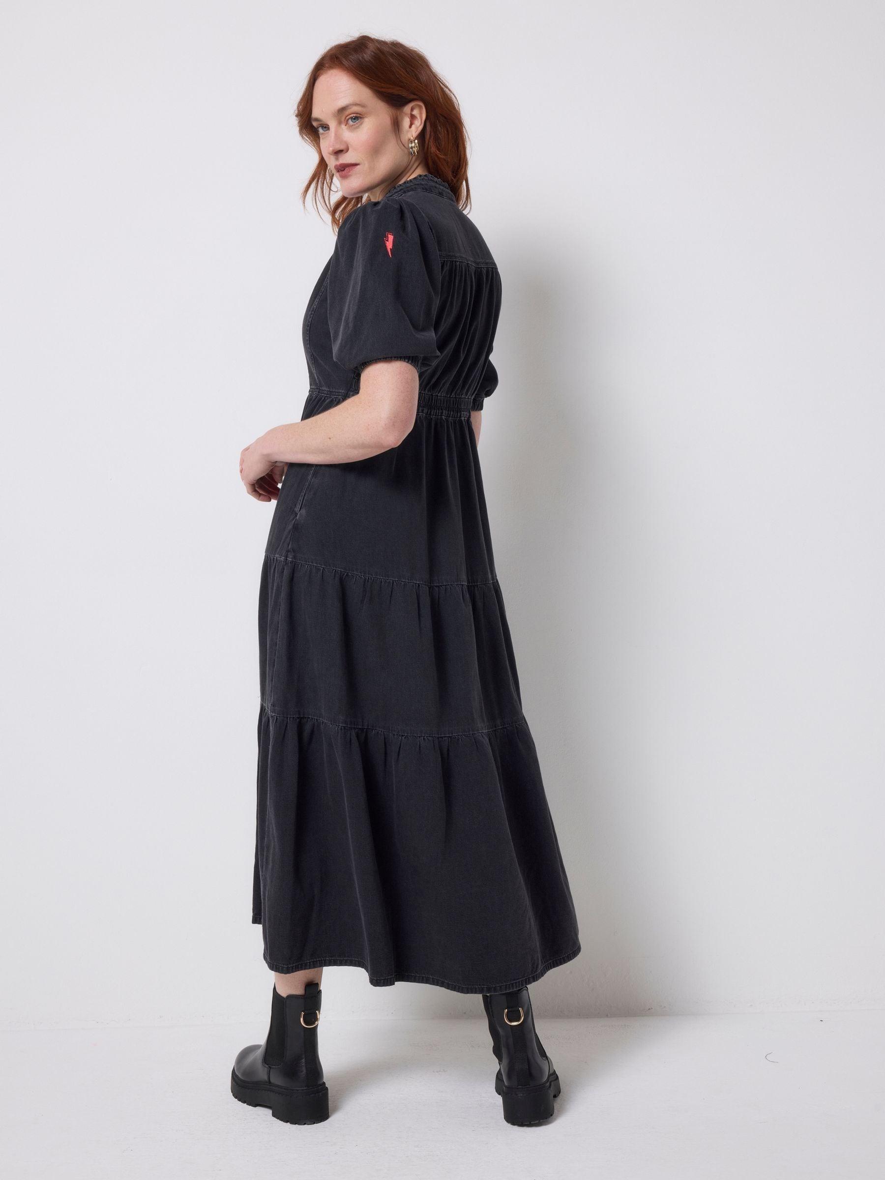 scamp and dude denim dress Indigo Denim Button Through Dress Scamp & Dude
