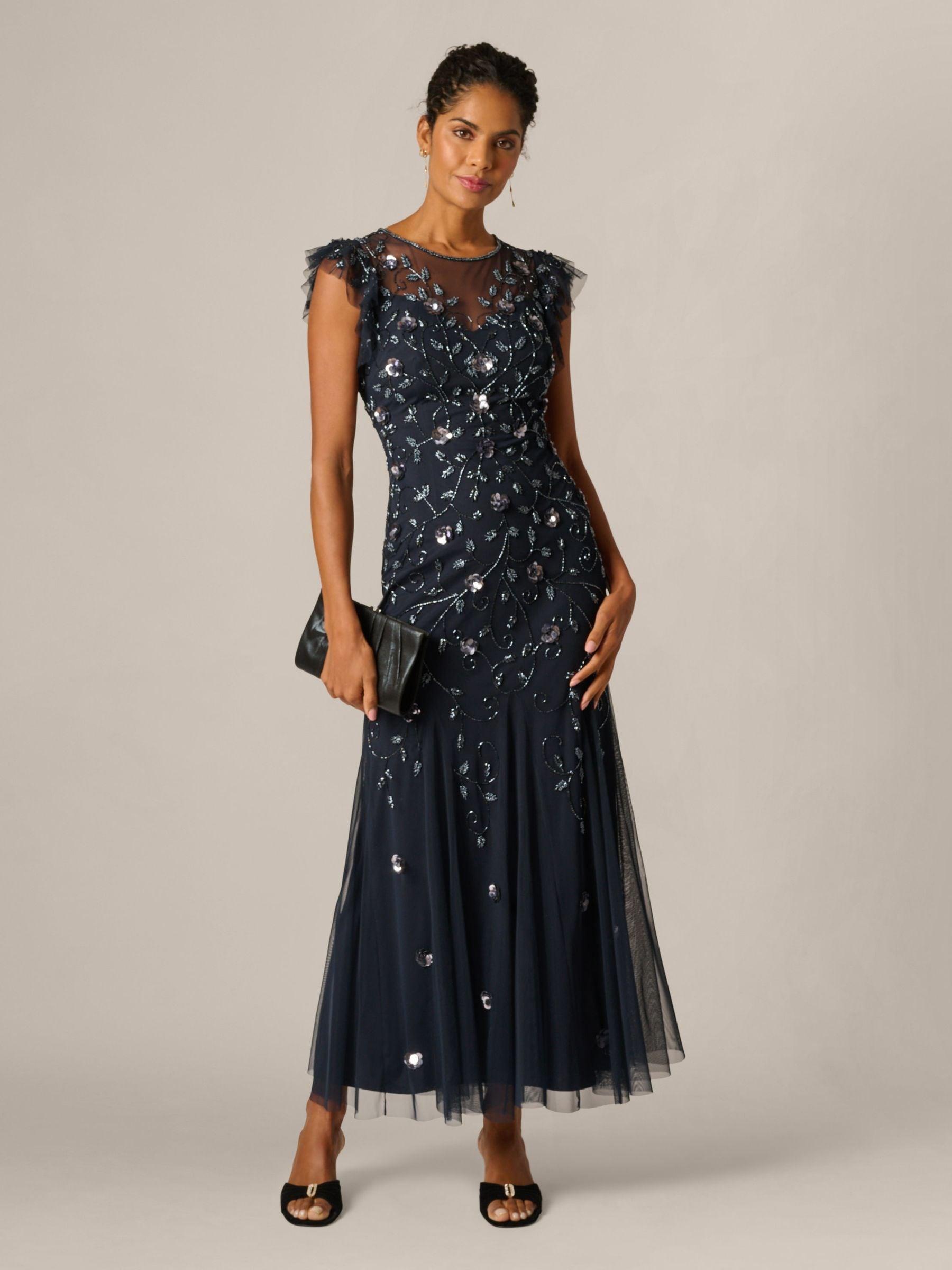 fitted lace wedding dress Sleeveless Mikado Fit And Flare Midi Dress With V-Back In Black main image 0