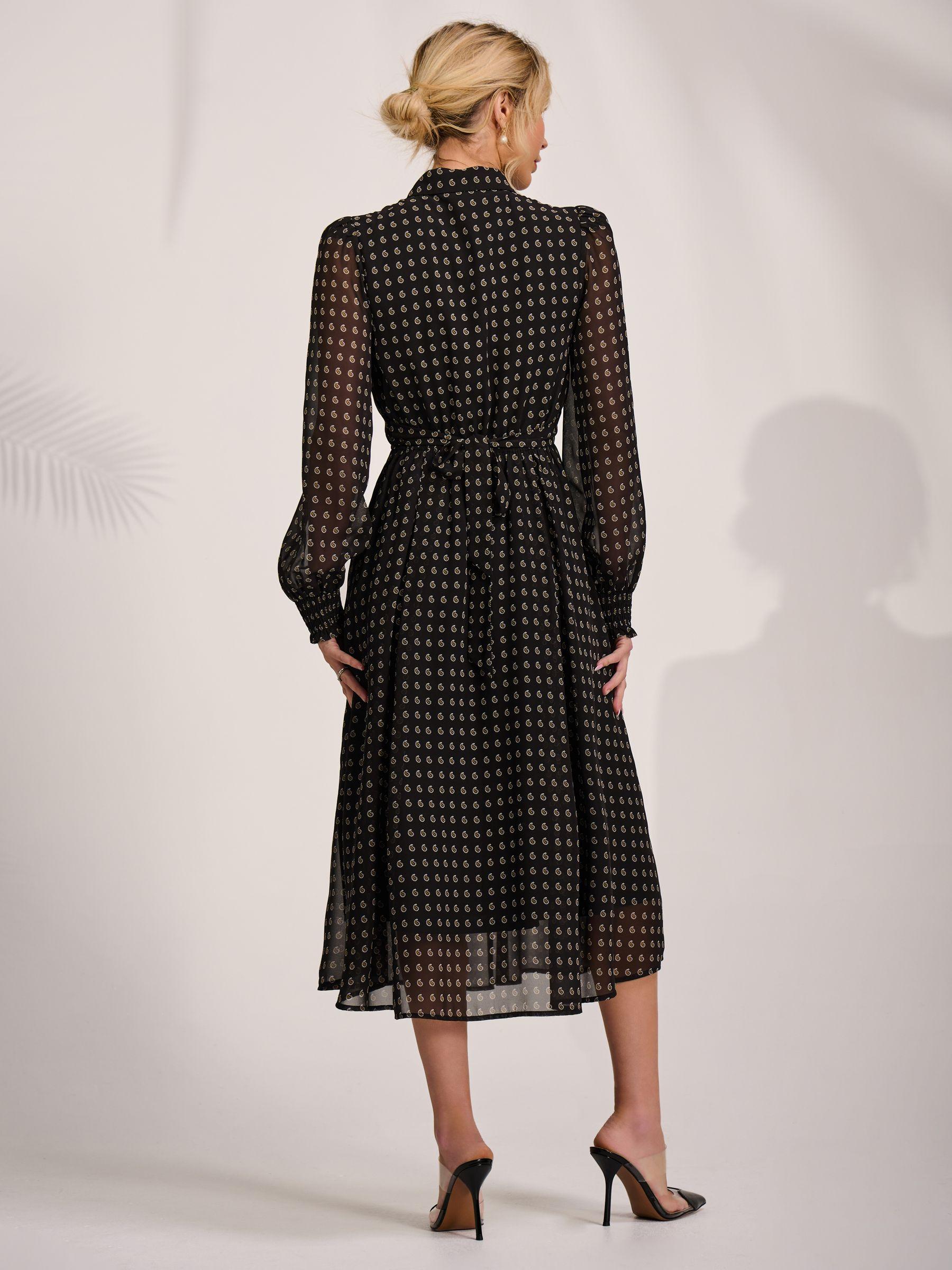 chiffon shirt dress designs 2024 Early Spring New High-End Custom Temperament Women's Dresses Design Sense of Printed Binding Waist Slimming Long Chiffon Shirt Dress Holiday Skirt - Apparel and Women Clothes price