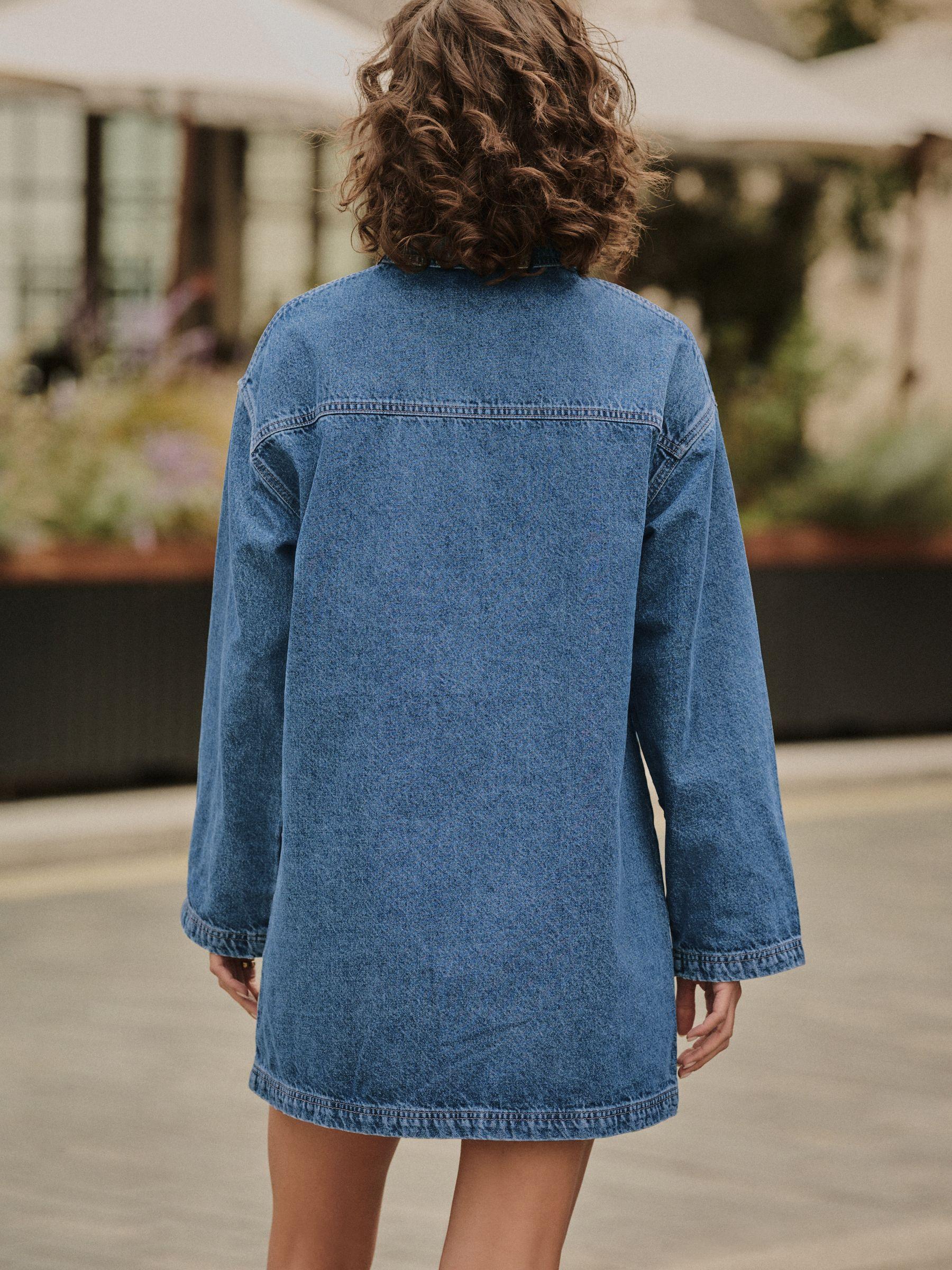 Next Mini Long Sleeve Utility Denim Dress in Blue | Lyst Next Mini Long Sleeve Utility Denim Dress in Blue | Lyst
