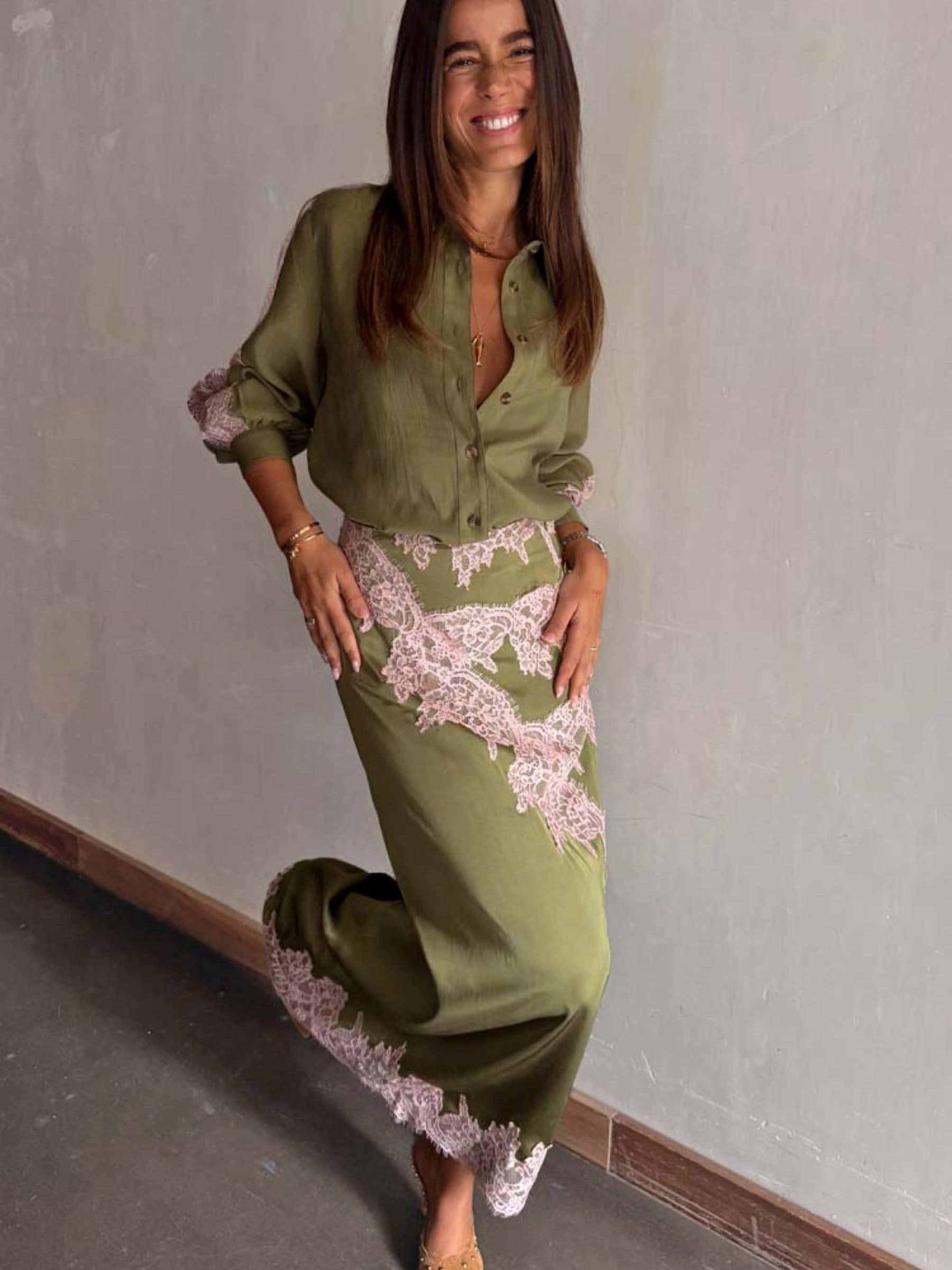 never fully dressed green skirt Olive Tartan Maeva Skirt – Never Fully Dressed main image 1