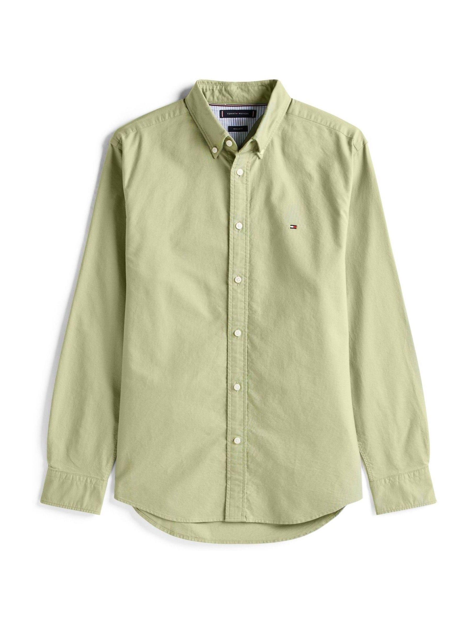 tommy hilfiger green dress shirt Vintage Tommy Hilfiger Green White Squared Shirt – Pine Vintage main image 0