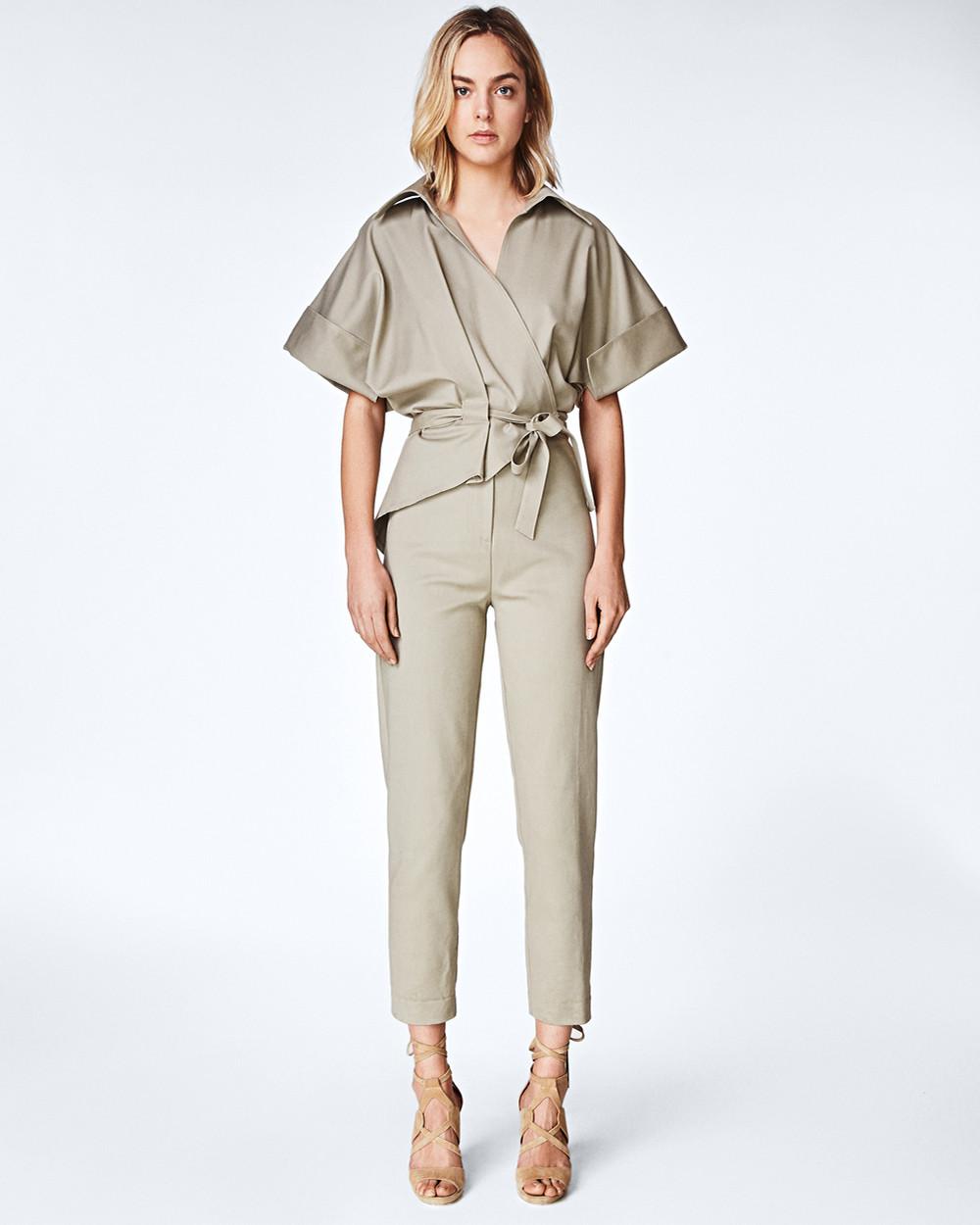 nicole miller linen jumpsuit