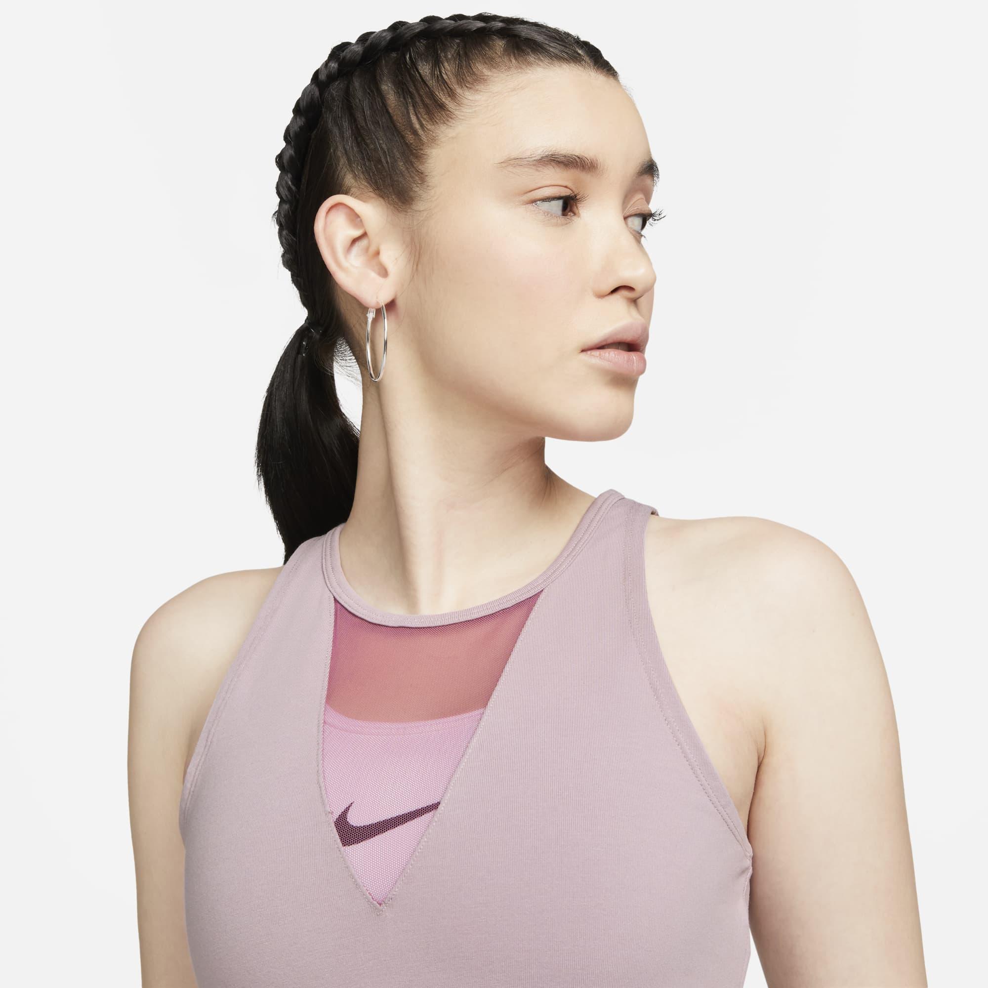 Nike Cotton Sportswear Crop Dance Tank in Pink | Lyst