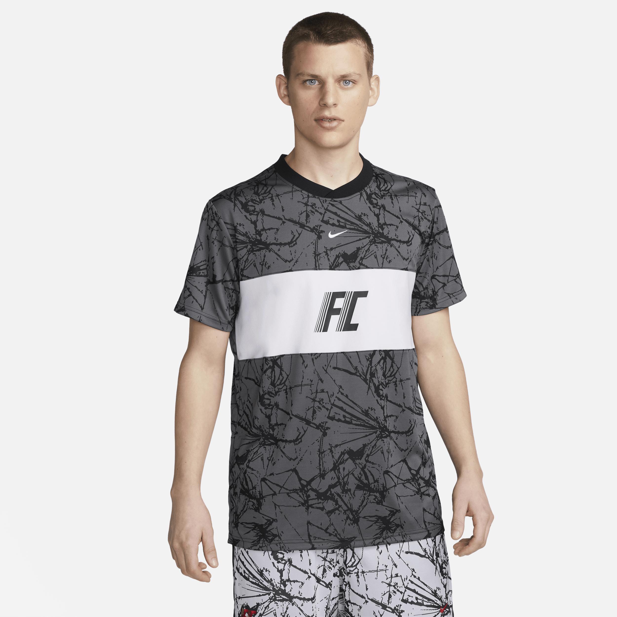 Nike Dri-fit F.c. Short-sleeve Soccer Jersey In Grey, in Gray for Men | Lyst