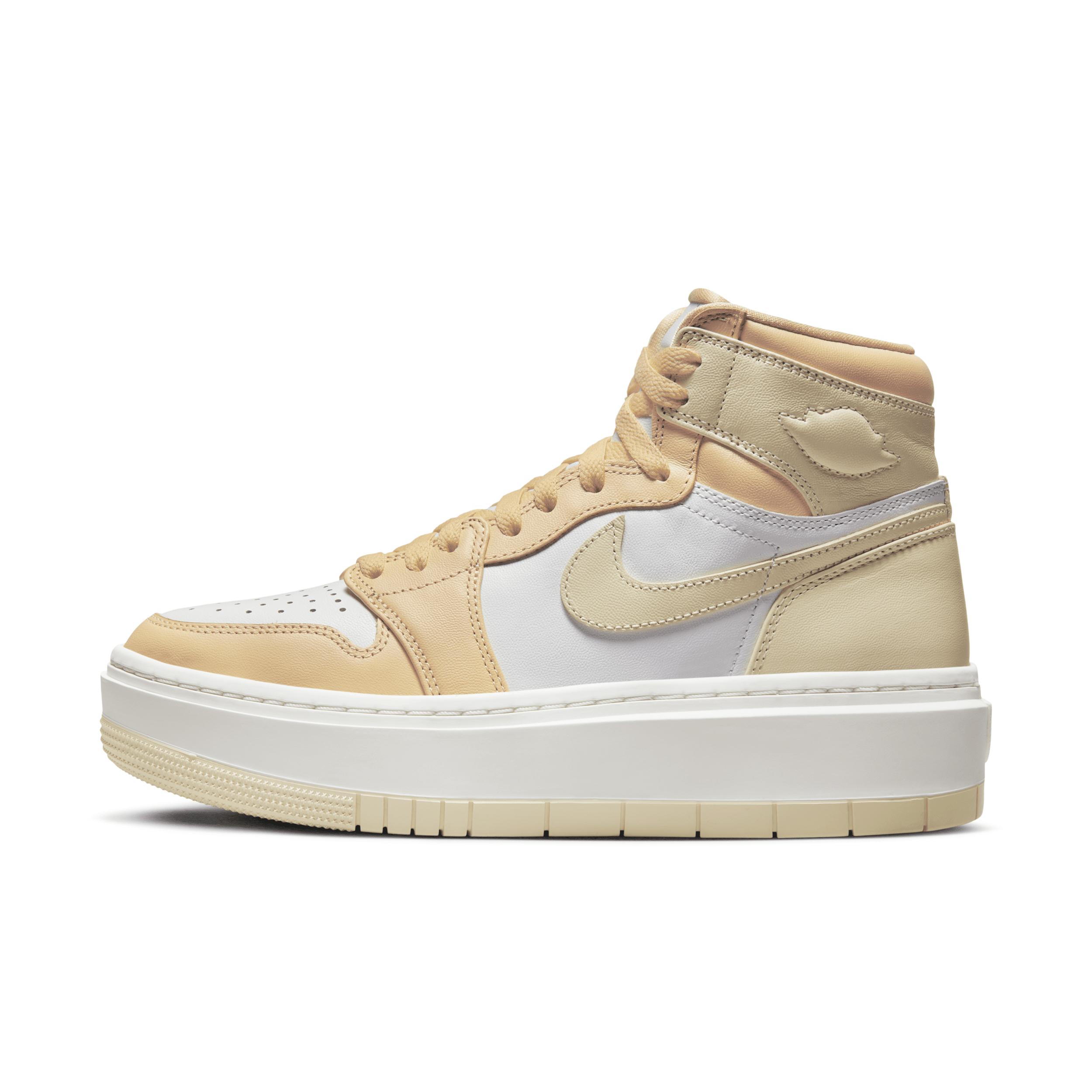 Nike Air Jordan 1 Elevate Platform-sole Leather High-top Trainers in Yellow  | Lyst