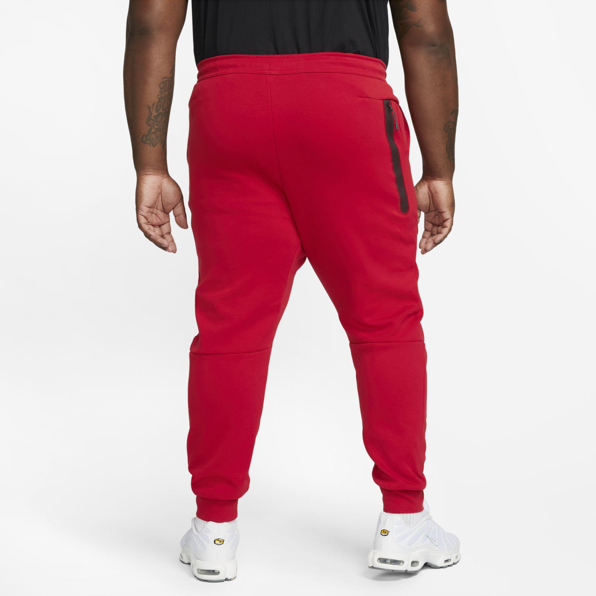 Nike Sportswear Tech Fleece Joggers in Red for Men | Lyst
