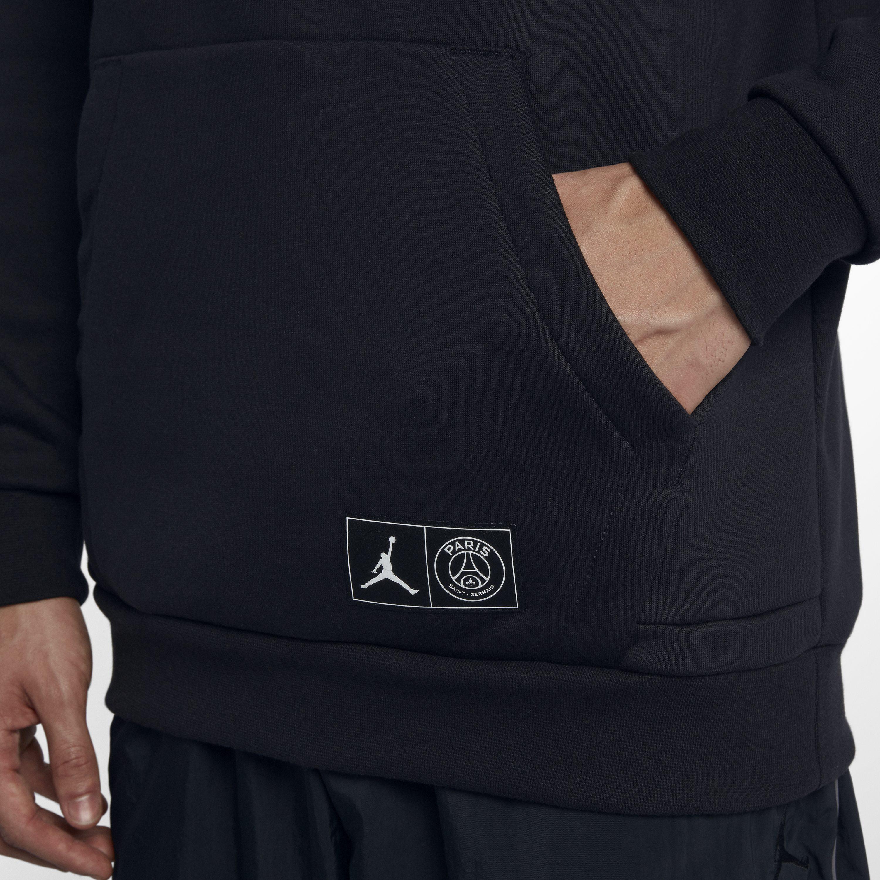 Nike Paris Saint-germain Jumpman Pullover Hoodie in Black for Men - Lyst