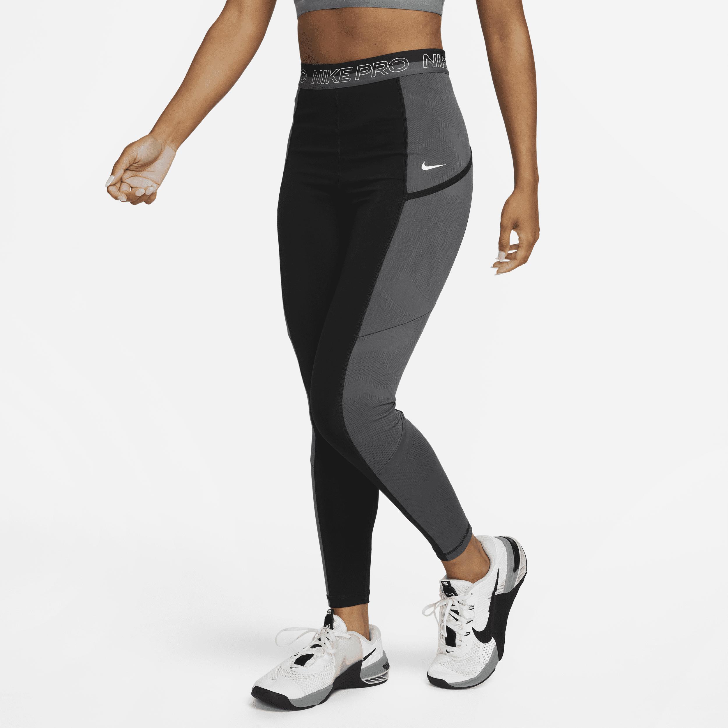Nike Pro High-waisted 7/8 Training Leggings With Pockets In Black, | Lyst