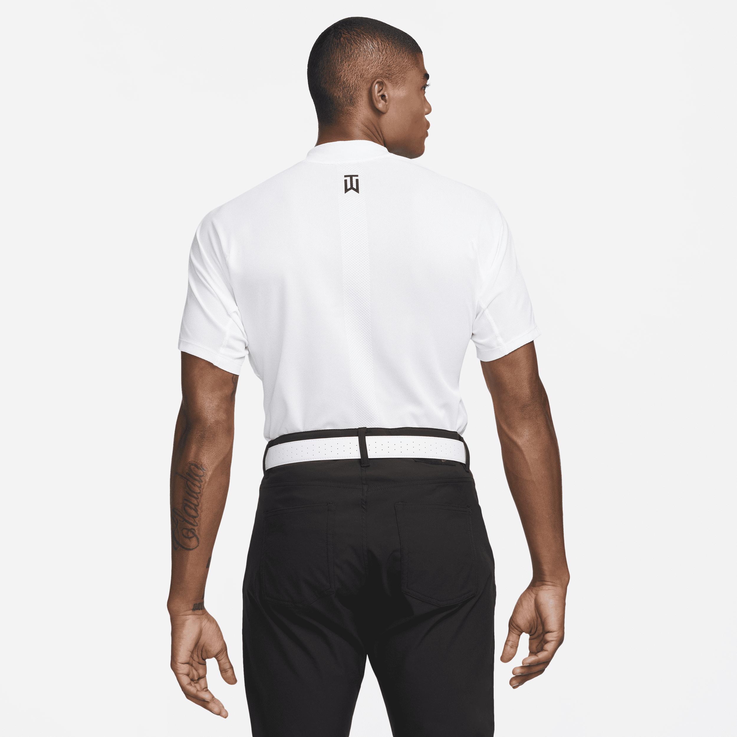 Nike Dri-fit Adv Tiger Woods Mock-neck Golf Polo in White for Men | Lyst UK