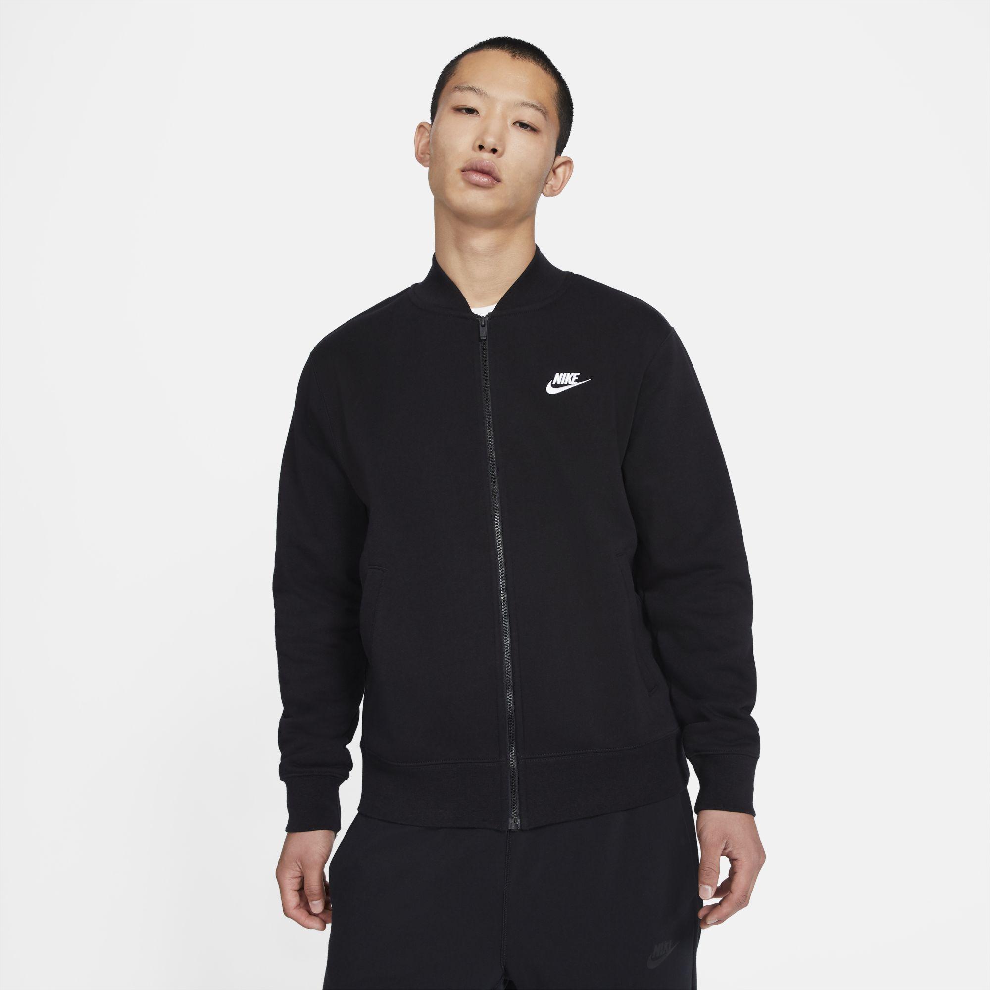 Nike Sportswear Club Fleece Bomber Jacket Black For Men Lyst