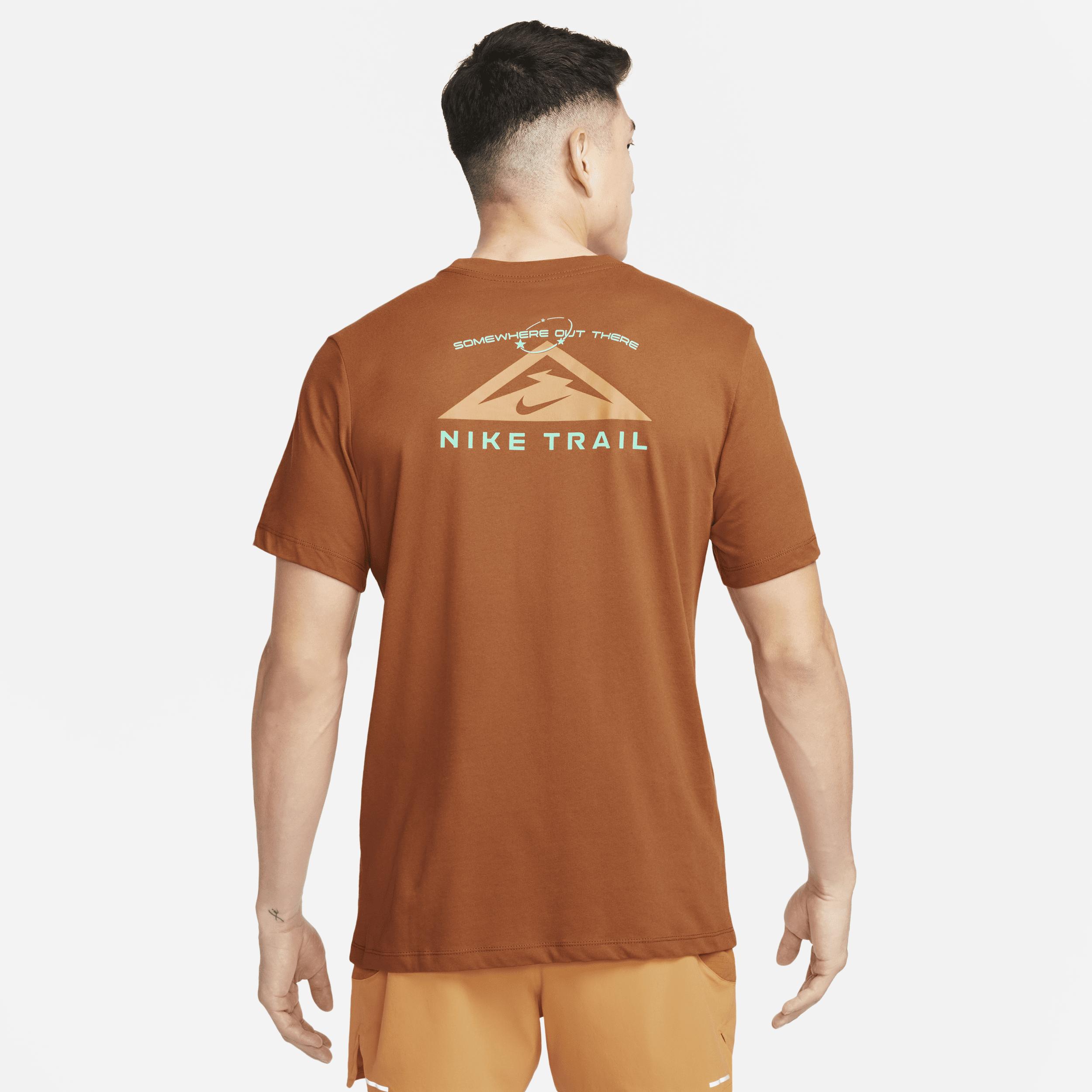 Nike Trail Dri-fit Running T-shirt In Brown, for Men | Lyst