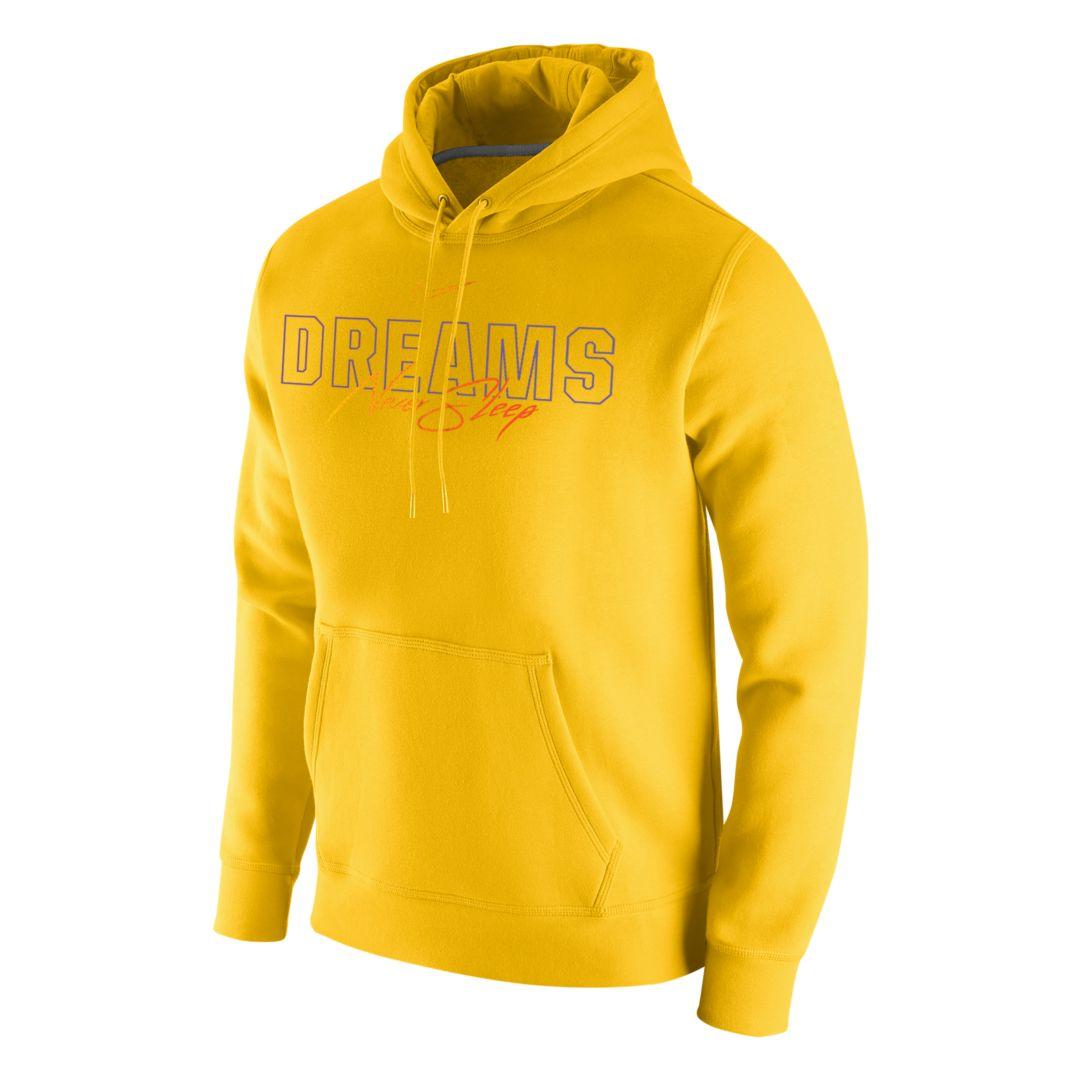 Nike Club Fleece Pullover Hoodie in Yellow for Men - Lyst