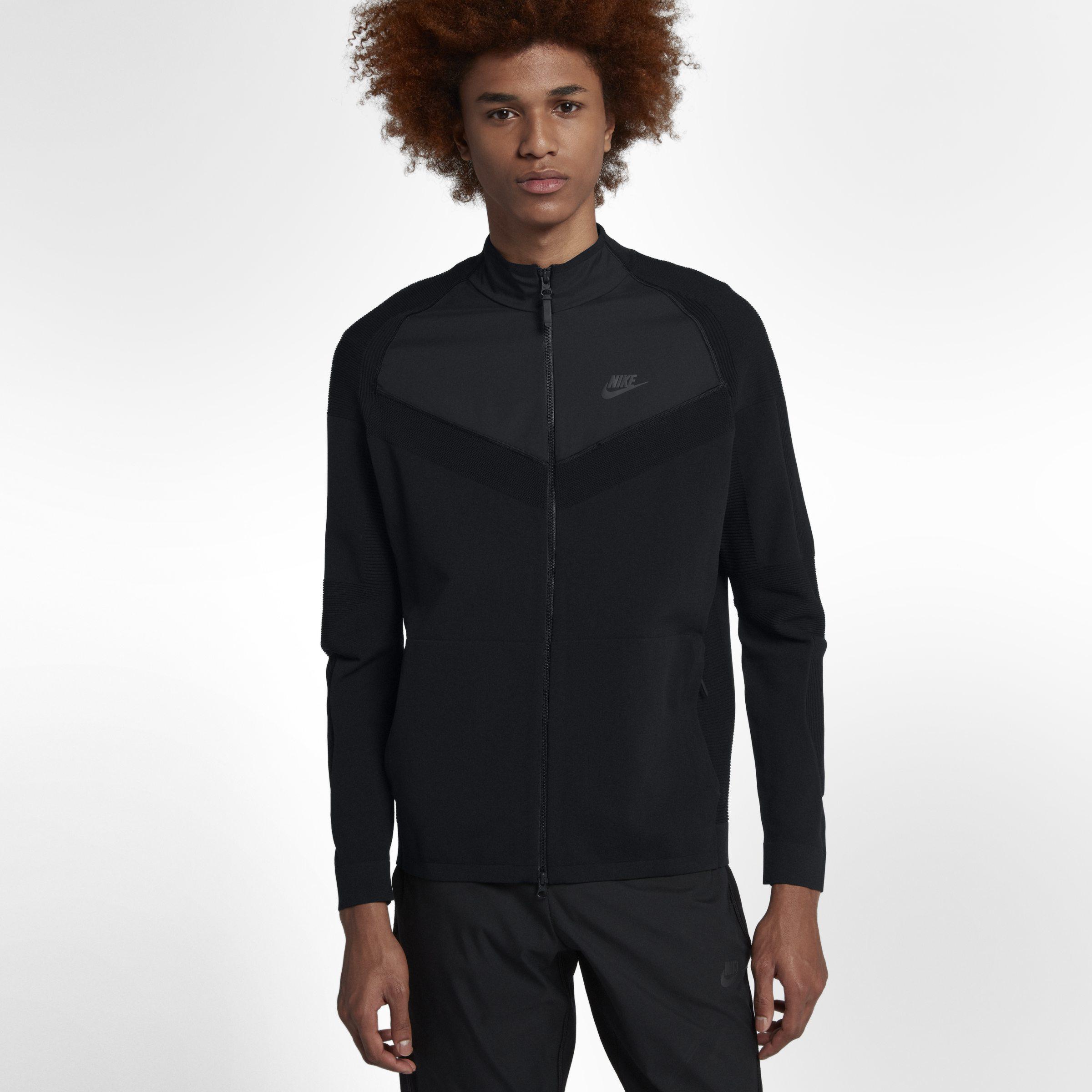 Nike Synthetik Sportswear Tech Knit Herrenjacke in Schwarz ...
