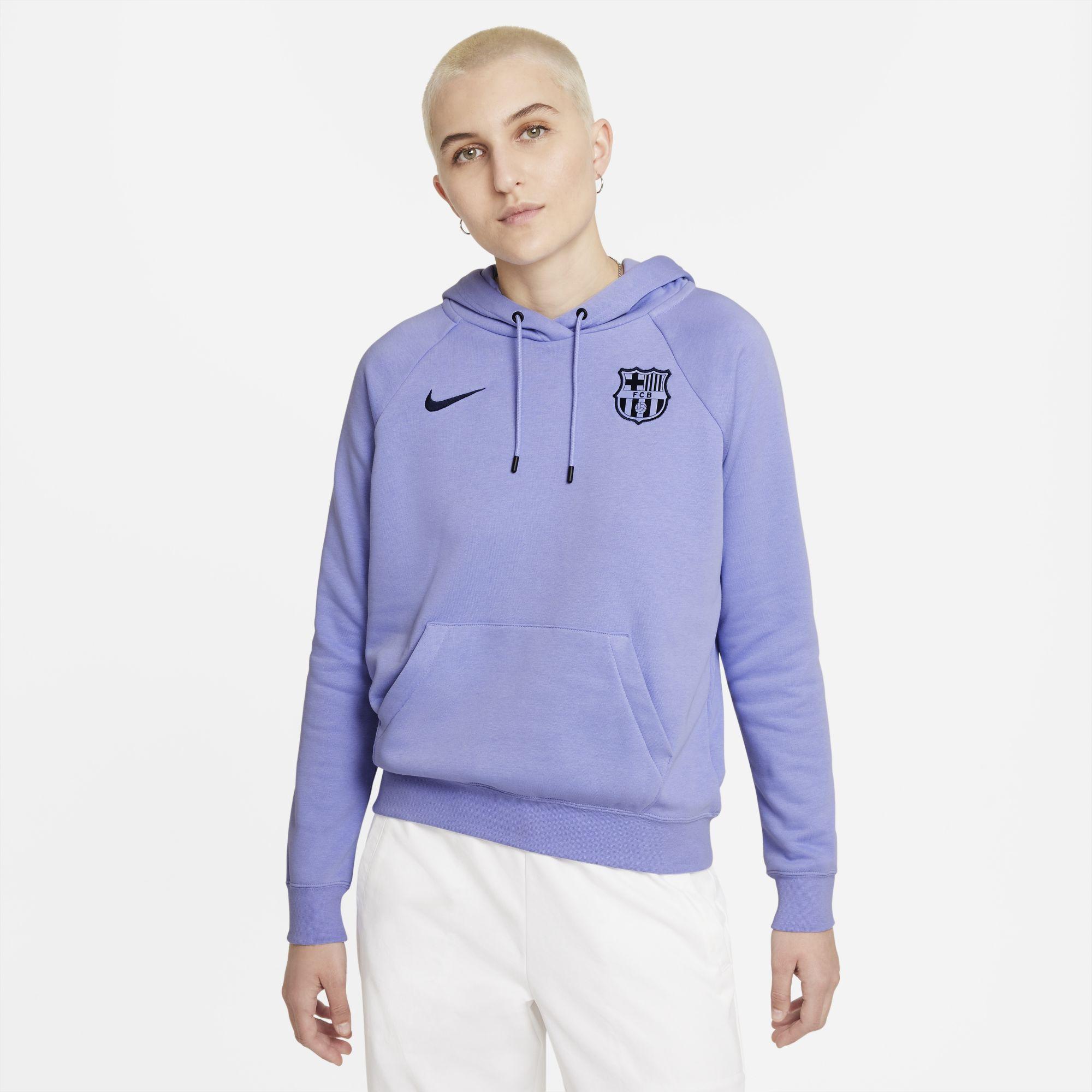 Nike F.c. Barcelona Fleece Pullover Hoodie Purple in Blue | Lyst Australia