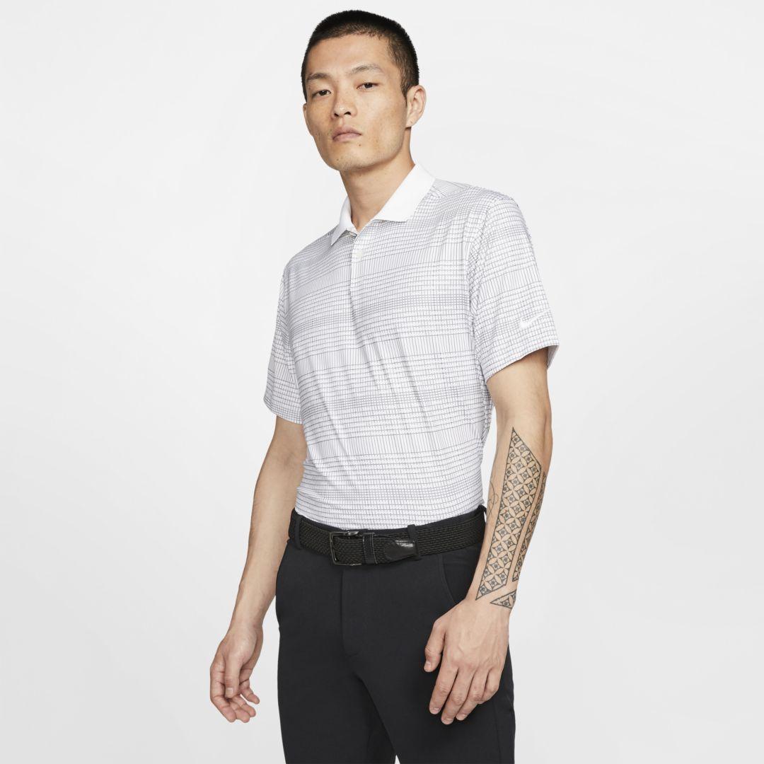 vapor print tipped collar polo