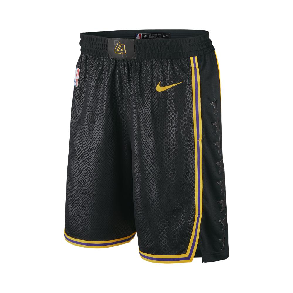 23 24 NBA Lakers Black Shorts - Kitsociety