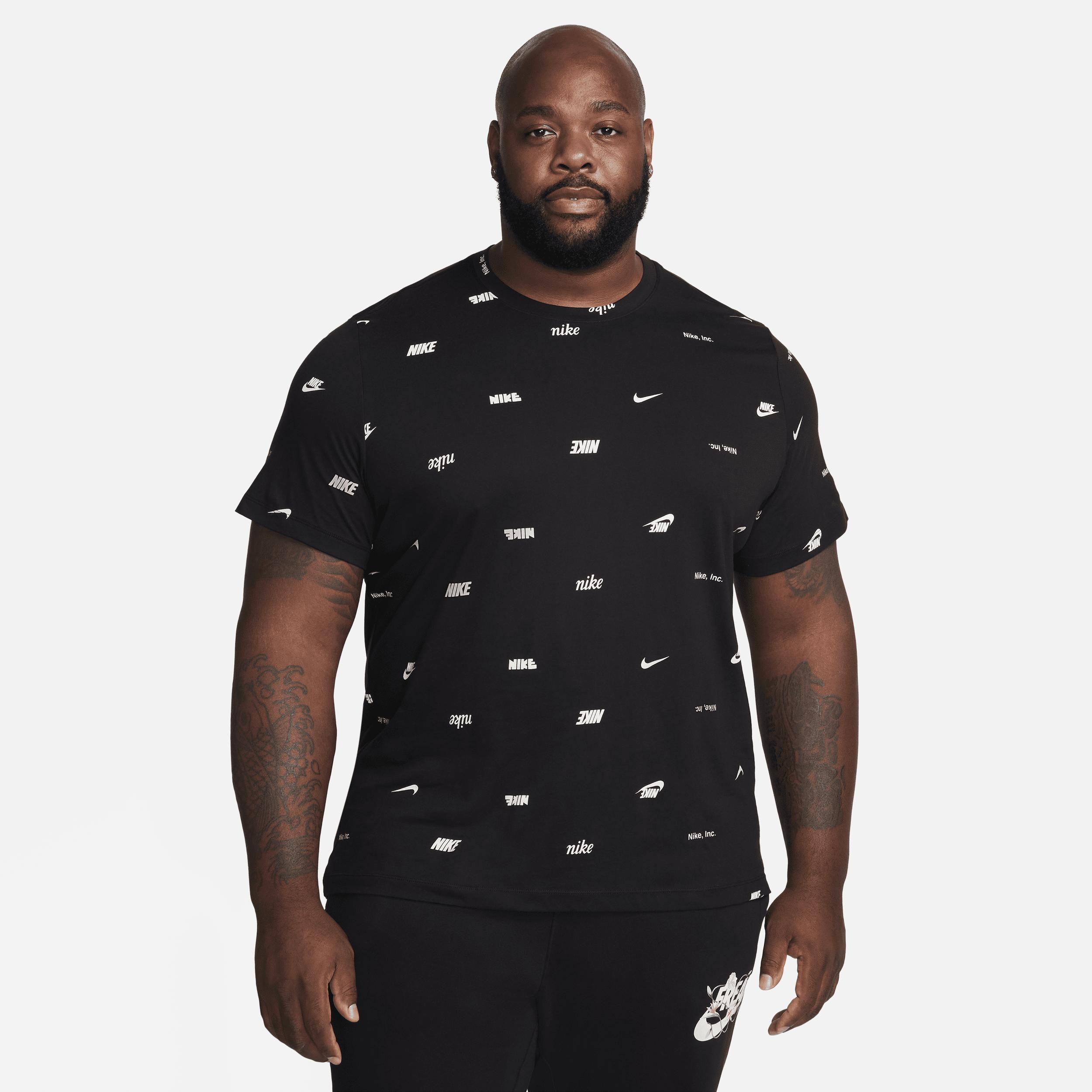 Nike Club Allover Print T-shirt in Black Men |