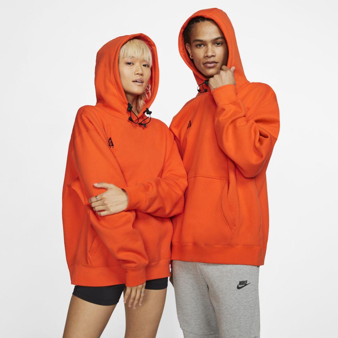 Nike Fleece Acg Pullover Hoodie in Orange for Men - Lyst