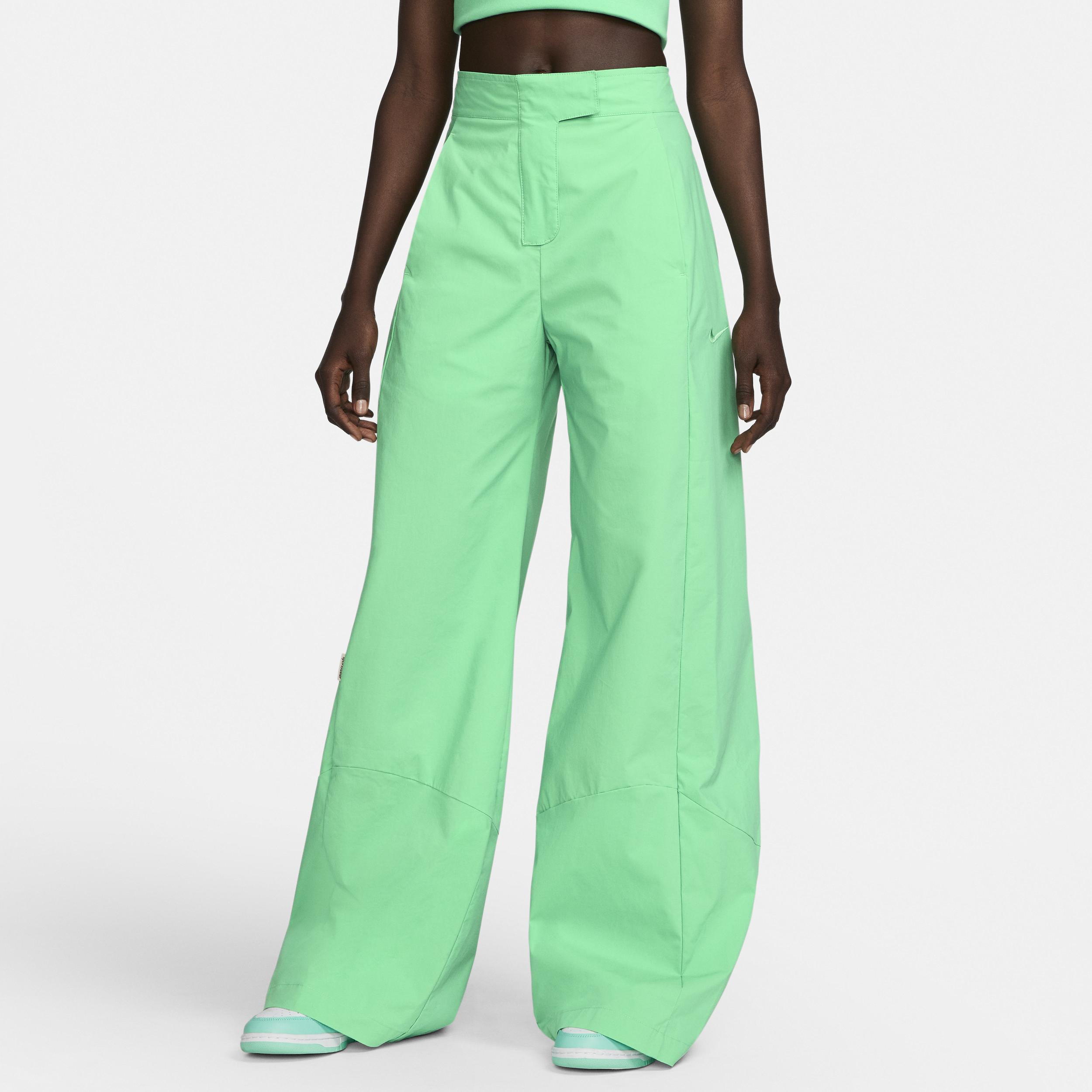 Nike Sportswear Collection High-waisted Wide-leg Woven Pants In Green, |  Lyst