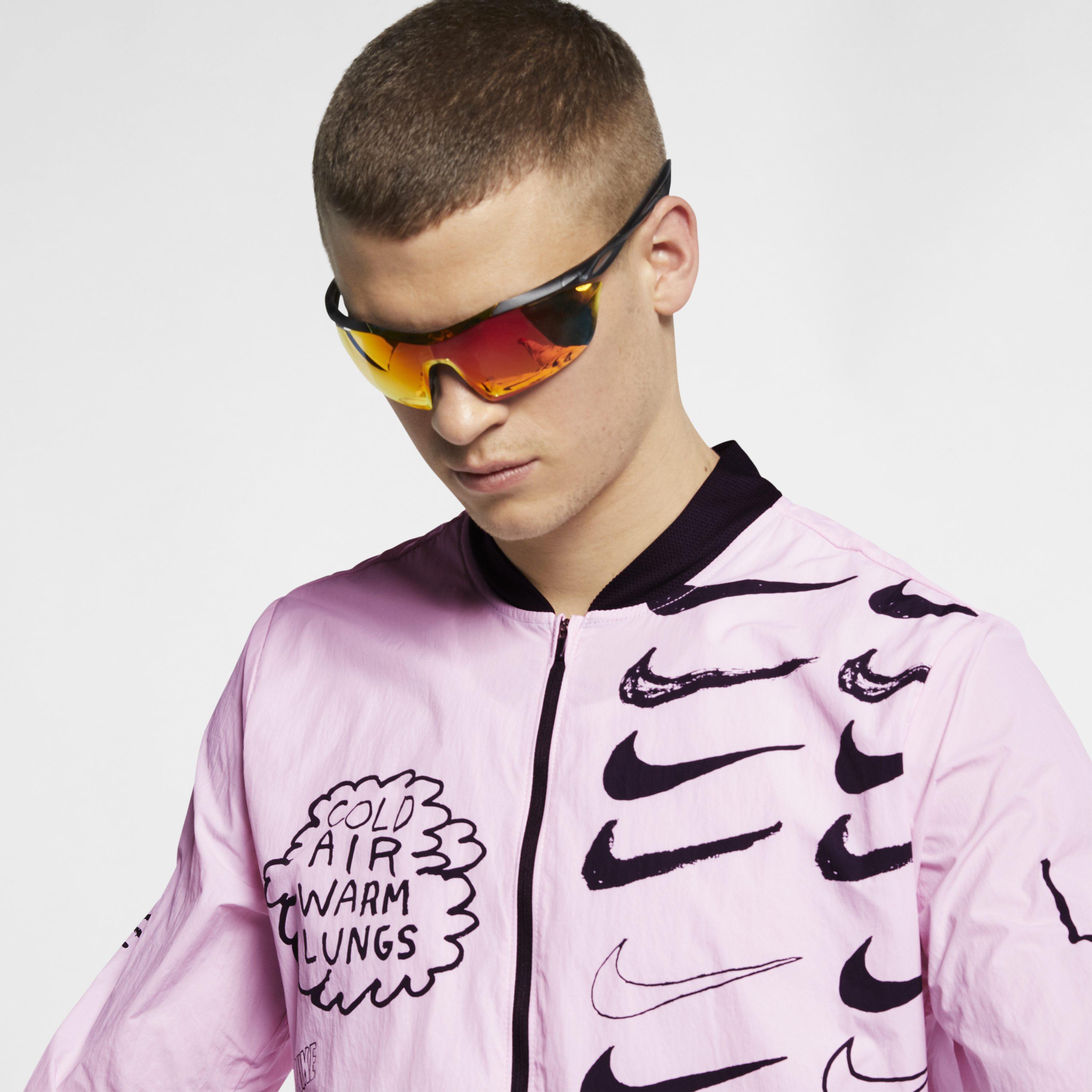 Nike Nathan Bell Printed Running Jacket in Pink for Men Lyst UK