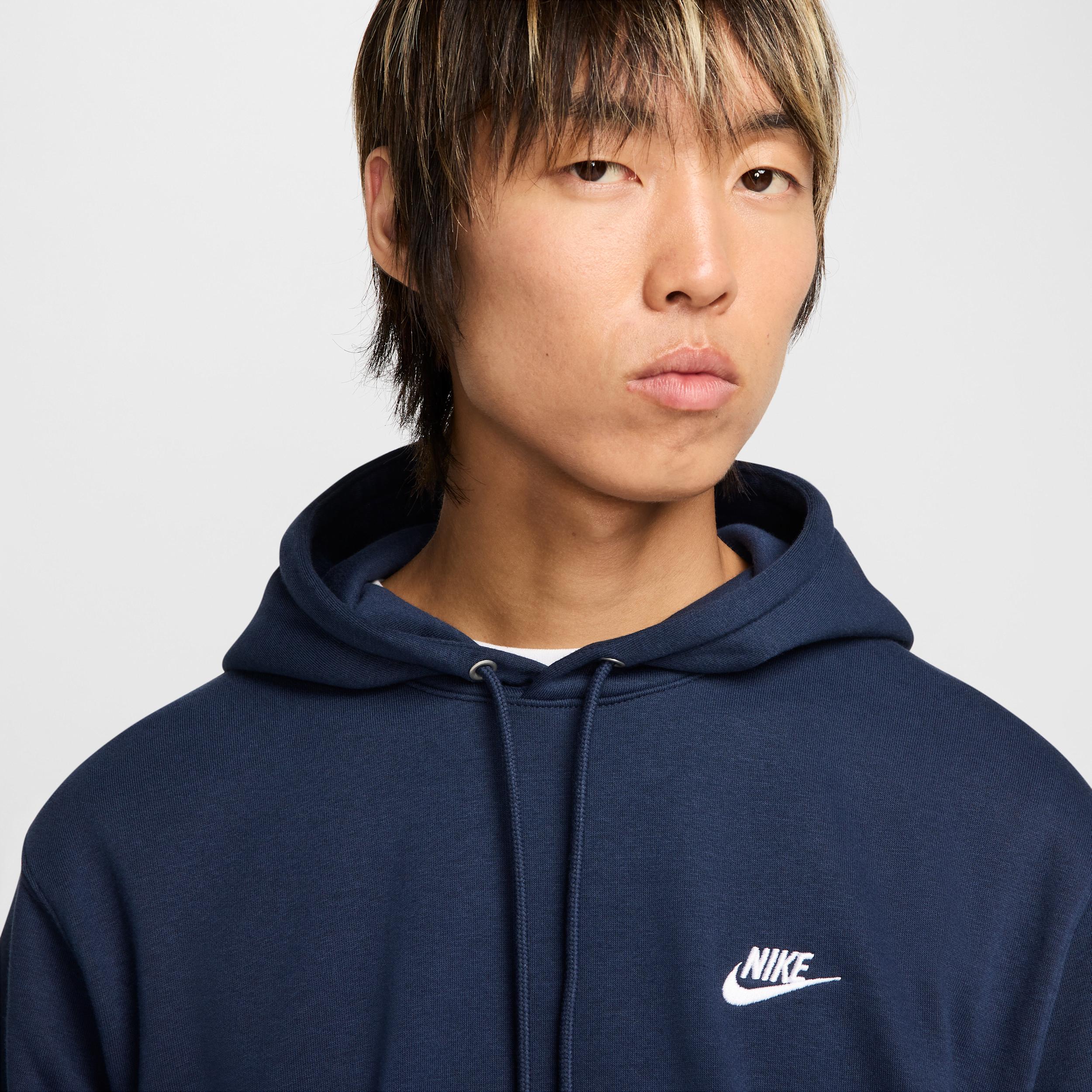 nike french terry hoodie blue