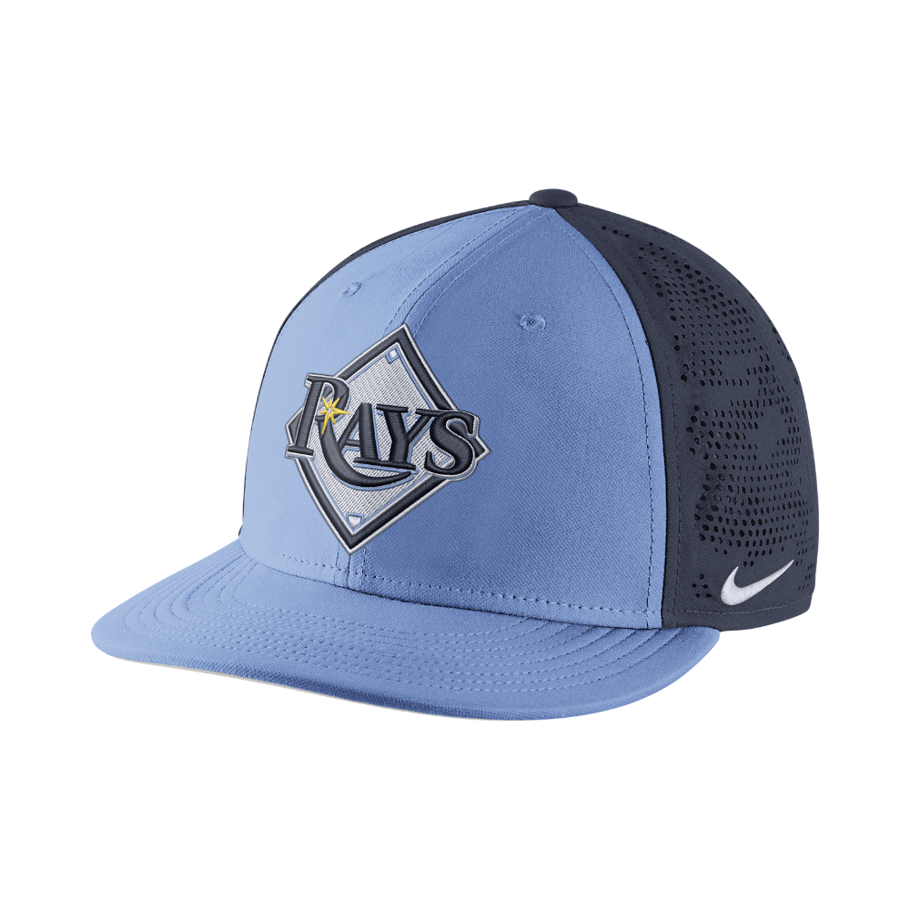 Nike True Vapor Swoosh Flex (mlb Rays) Fitted Hat in Blue for Men | Lyst