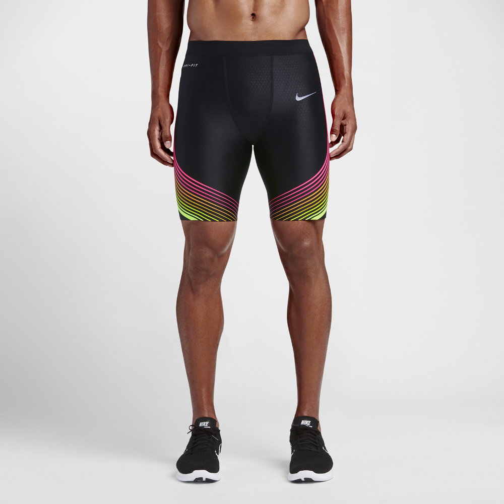 Nike Synthetic Power Speed Men's Running Half Tights in Black for Men - Lyst