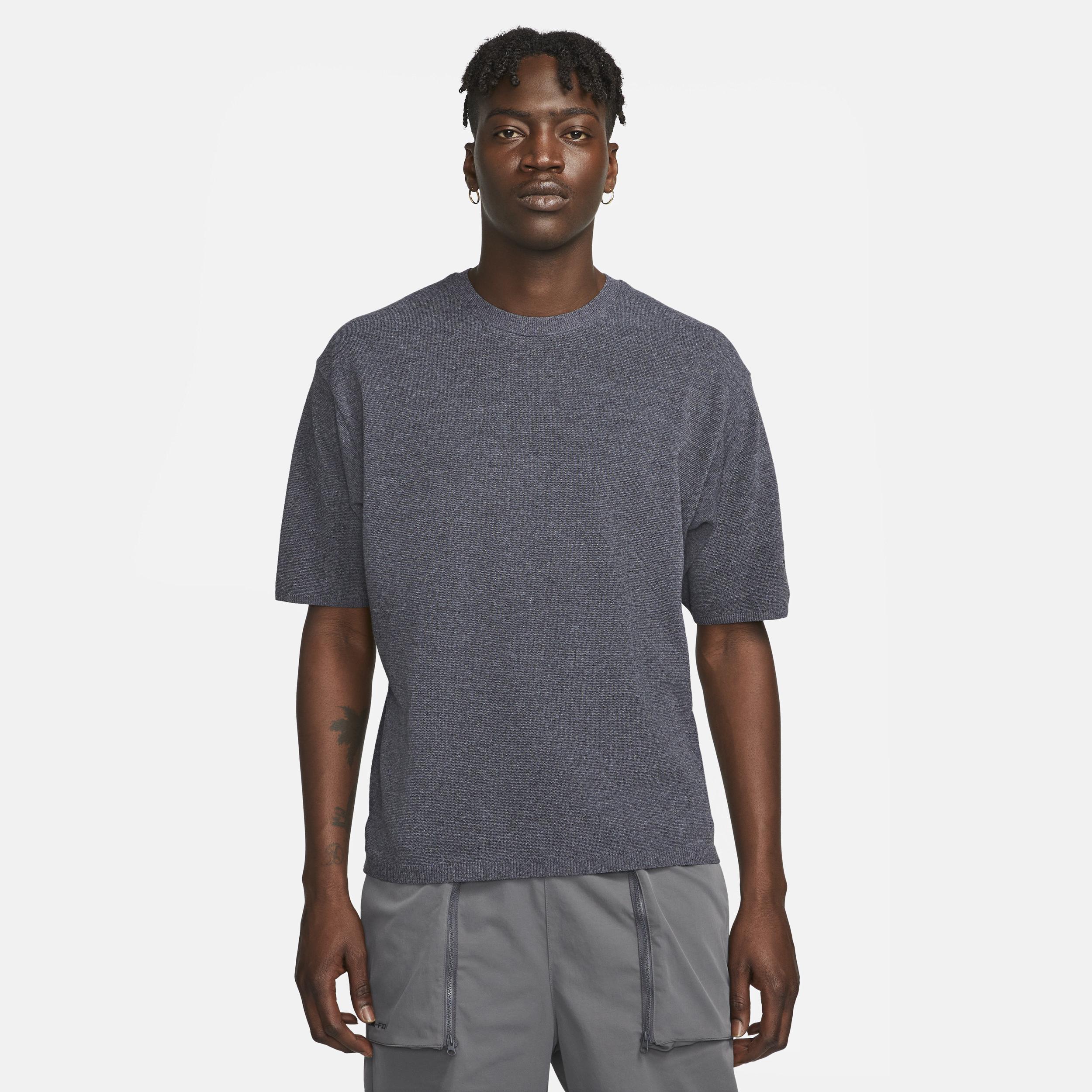 Nike Sportswear Tech Pack Engineered Knit Short-sleeve Sweater In Grey ...