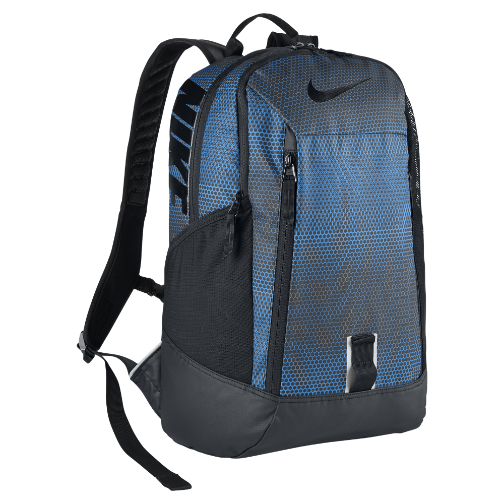 blue and black nike backpack