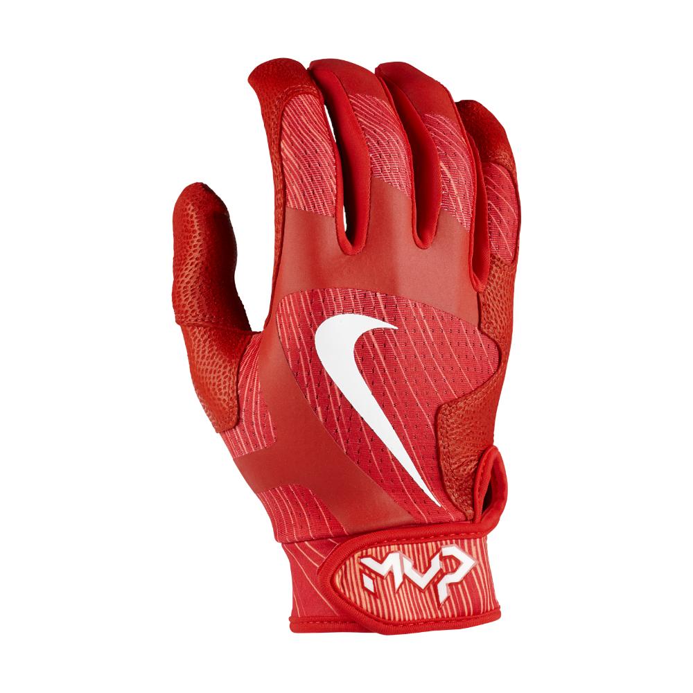 red nike batting gloves