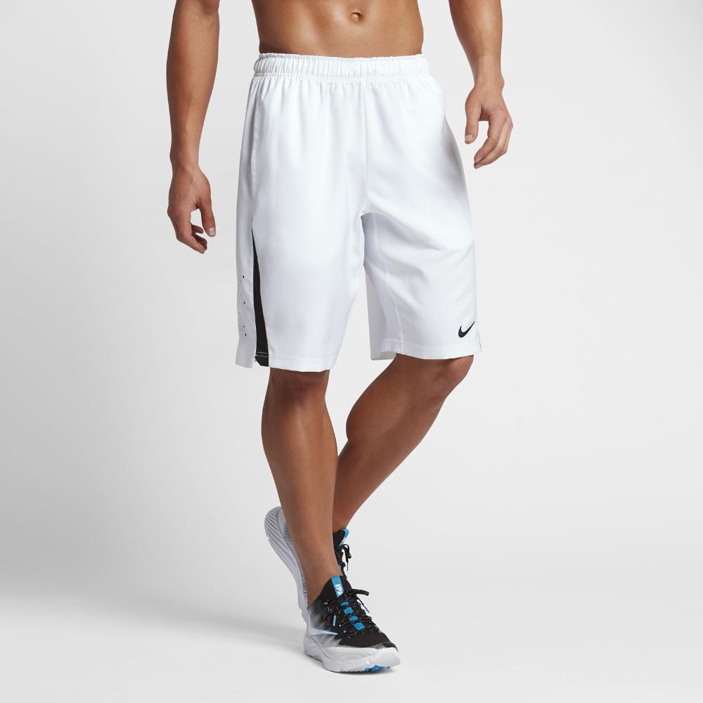 Nike Synthetic Dry Fast Break Men's Lacrosse Shorts in White/Black ...