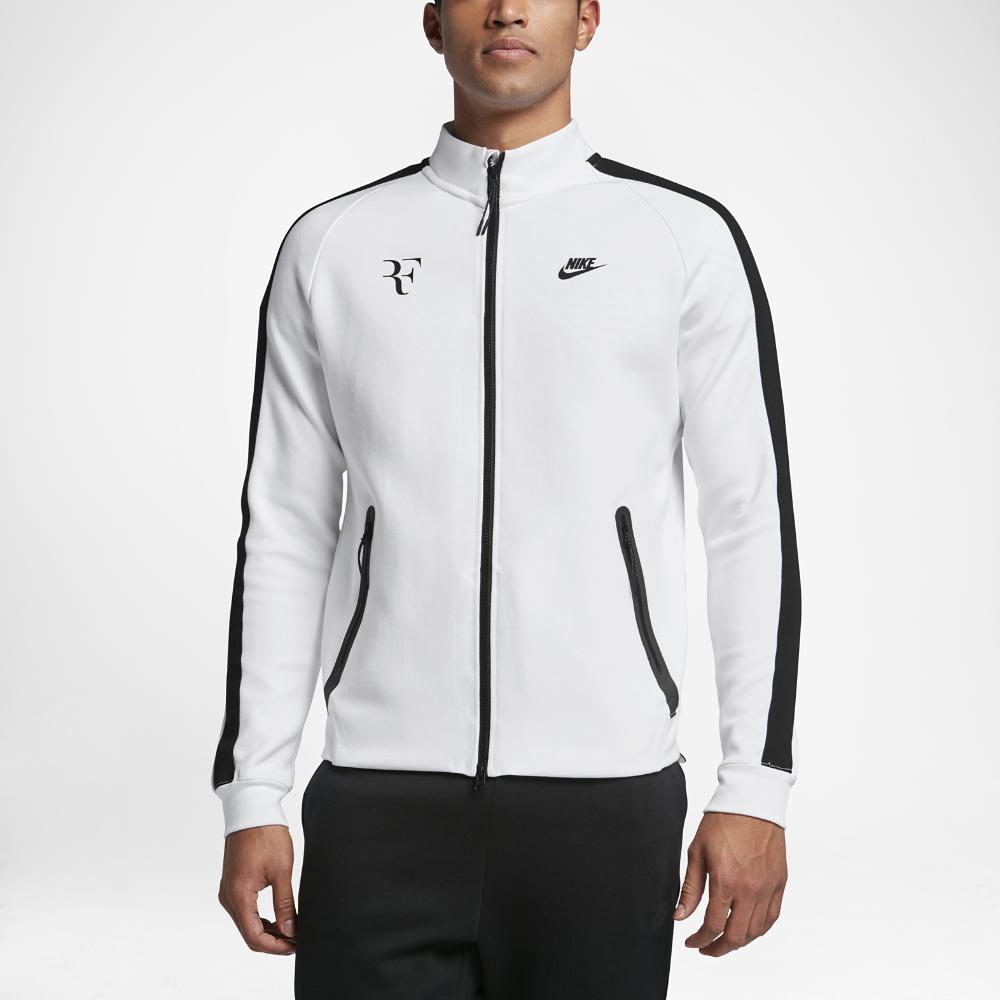 Nike Fleece Court Roger Federer Men's Tennis Jacket in  White/Black/Black/Black (Black) for Men | Lyst