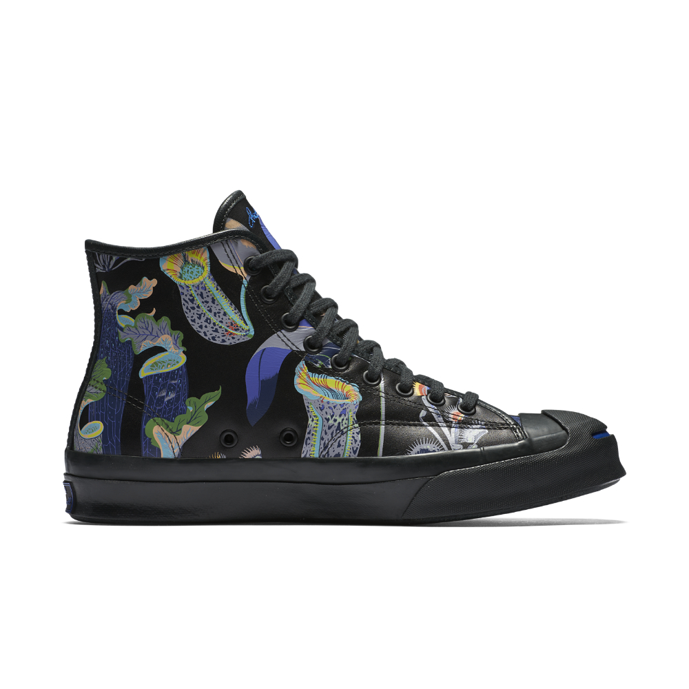 Converse Leather Jack Purcell Signature Carnivorous Mid Top Shoe in Black - Lyst